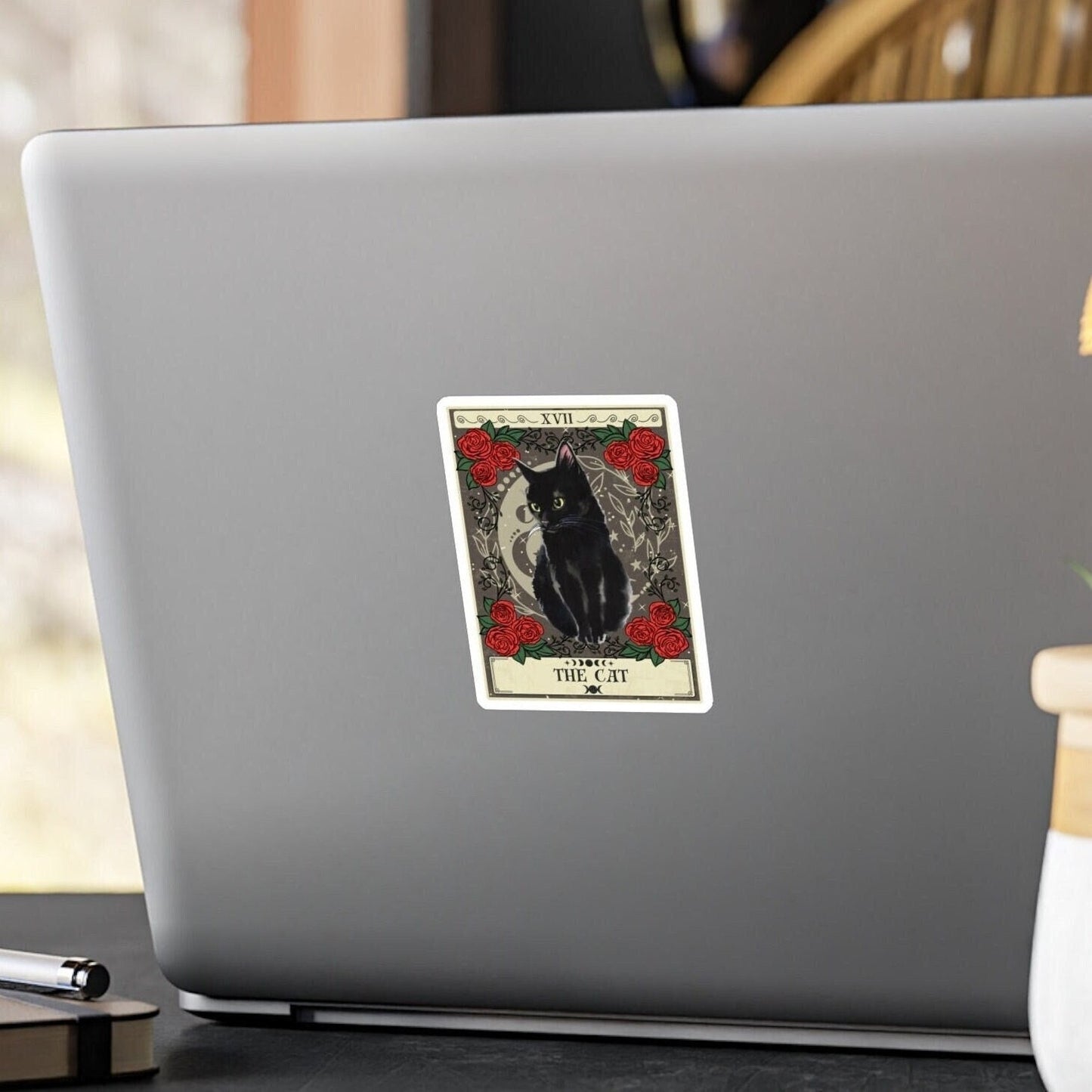 Cat Tarot Card Sticker 3" x 4"