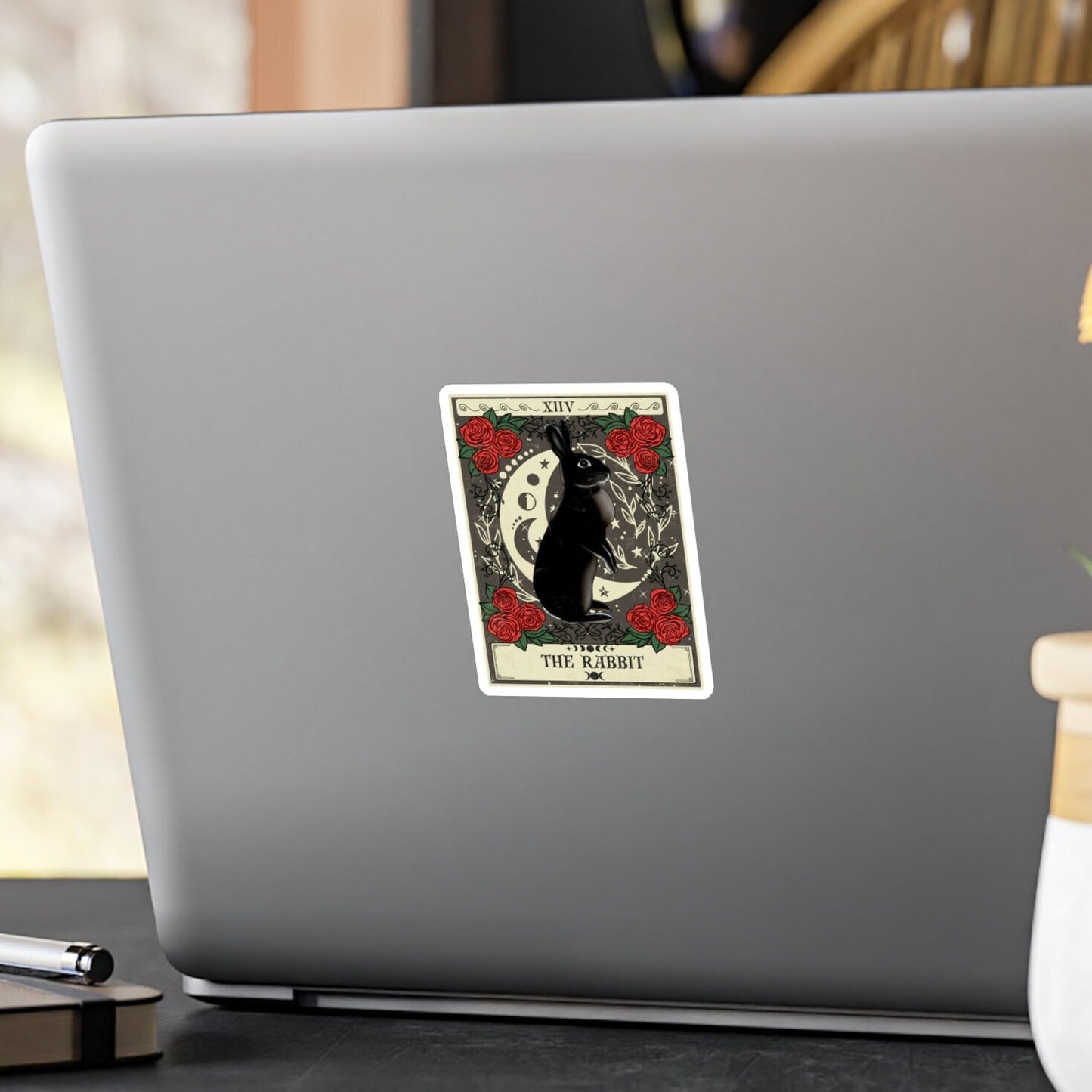Rabbit Tarot Card Sticker, 3" x 4"