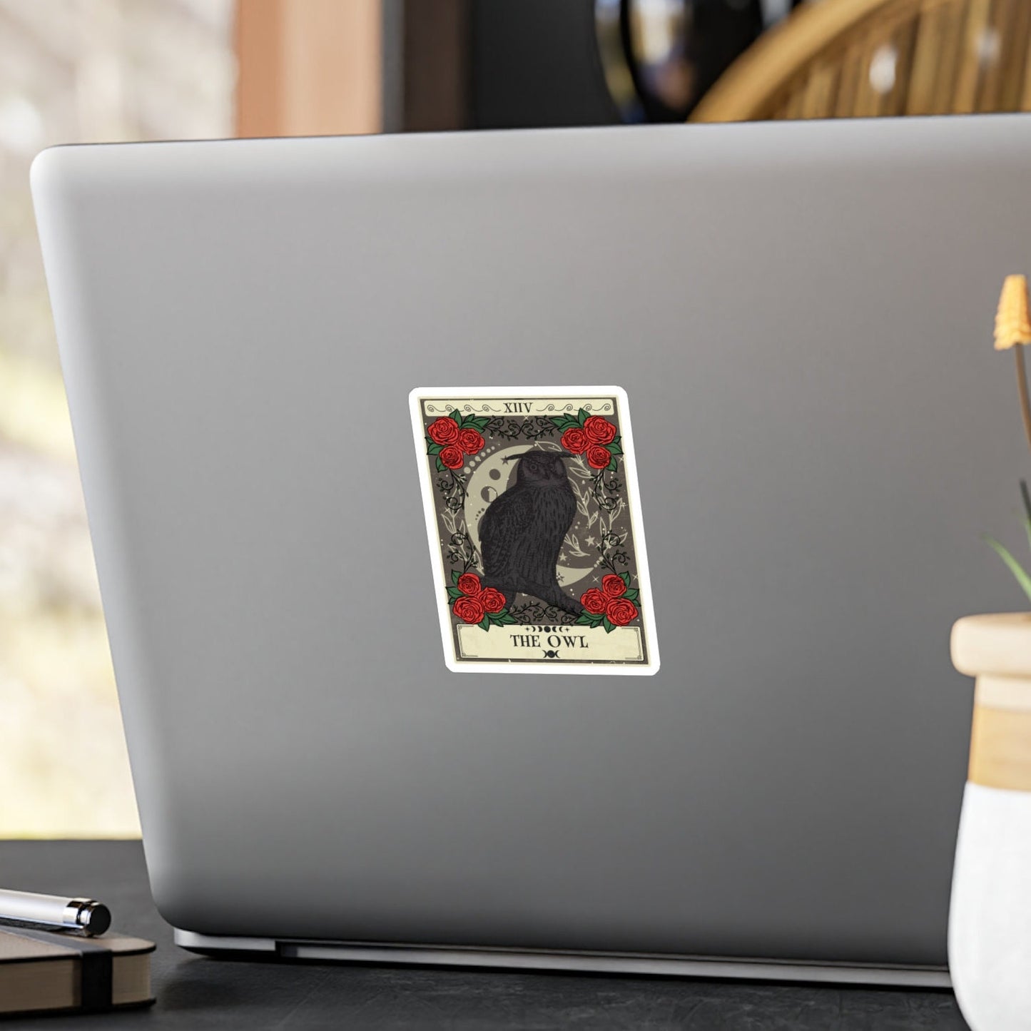 Owl Tarot Card Sticker 3" x 4"