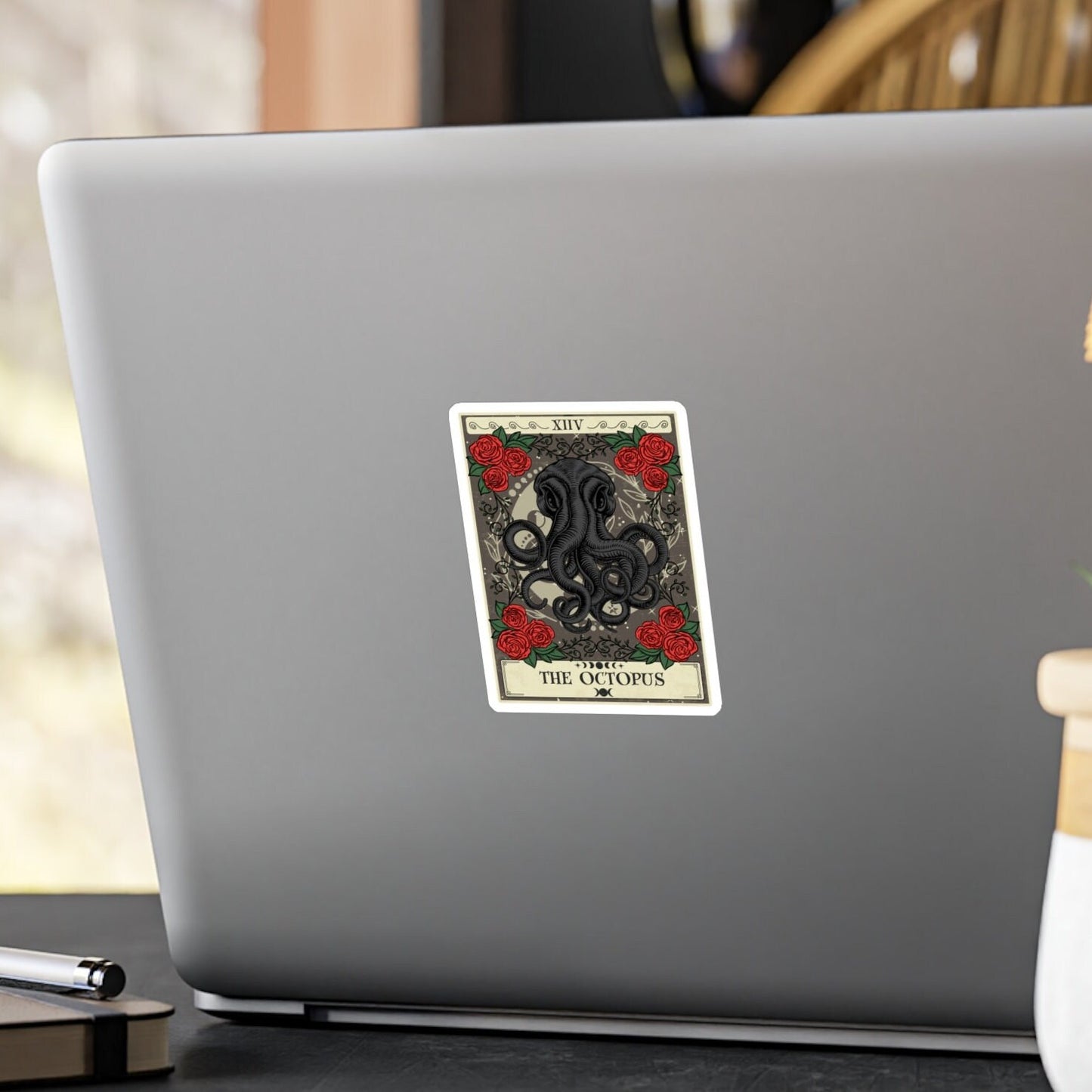 Octopus Tarot Card Sticker, 3" x 4"