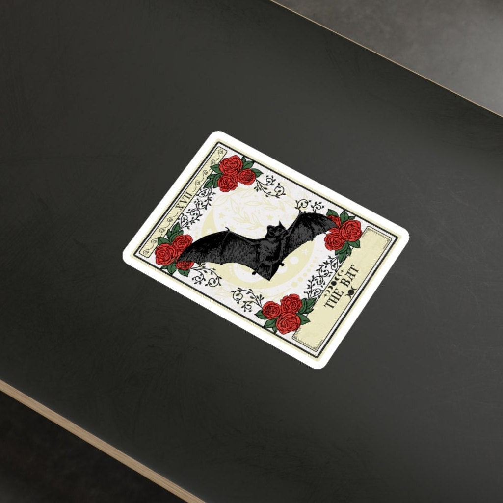 The Bat Tarot Card Sticker, 3" x 4"