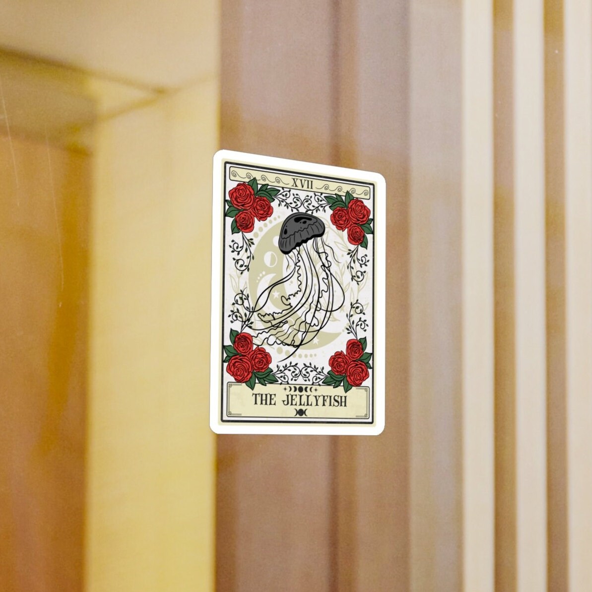 Jellyfish Tarot Card Sticker 3" x 4" Sea Animal