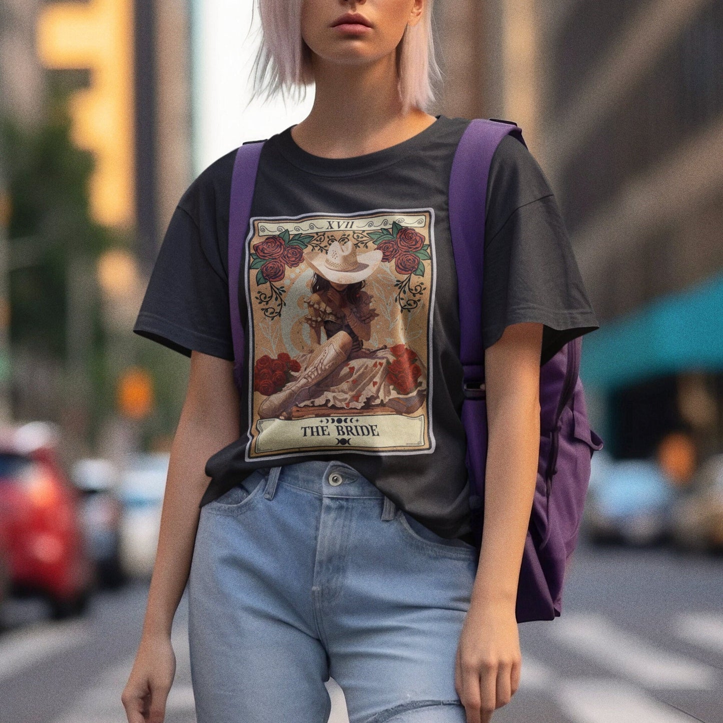 Cowgirl Bride Tarot Card T-Shirt
