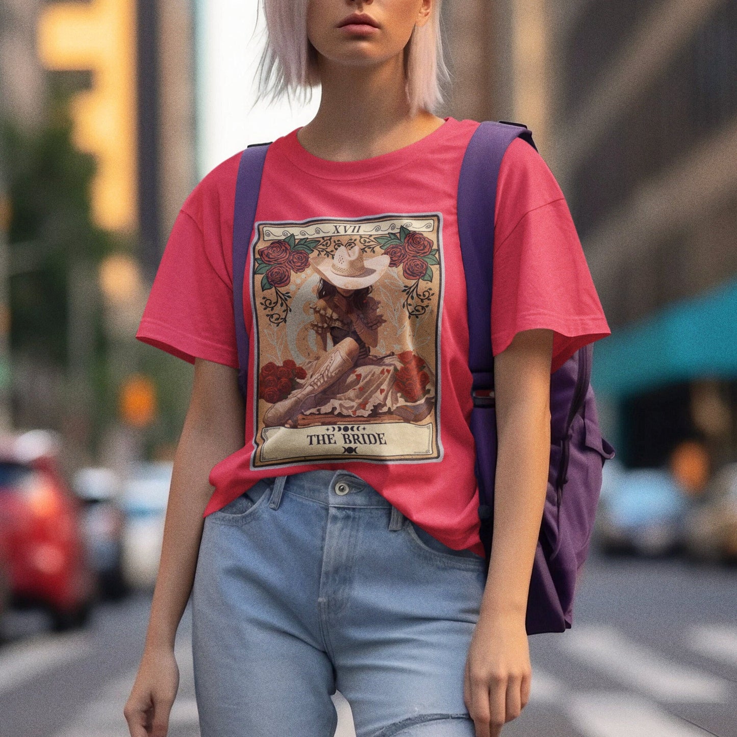 Cowgirl Bride Tarot Card T-Shirt