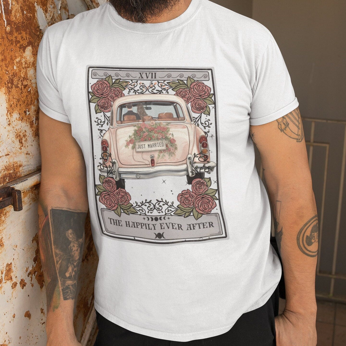 Just Married Tarot Card Shirt