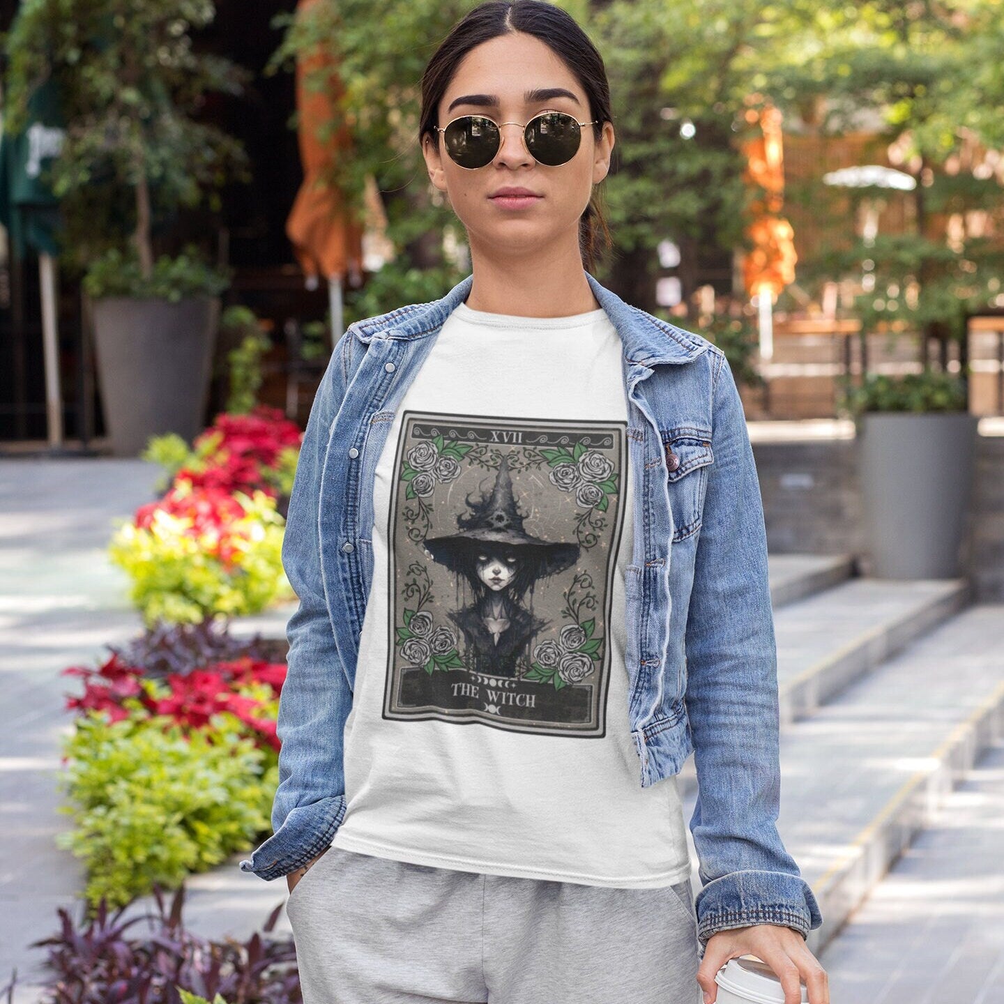 Creepy Witch Tarot Card Shirt