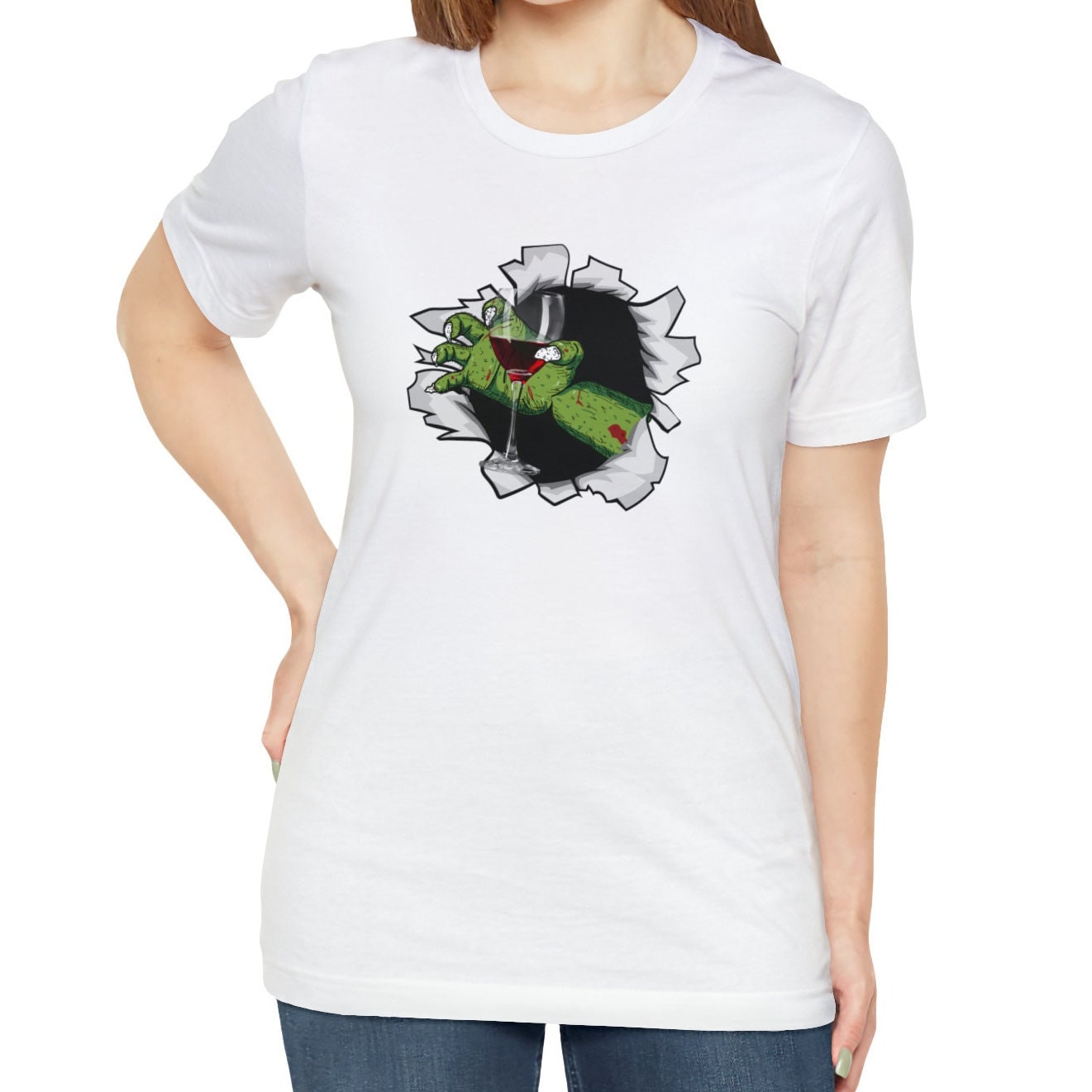 Red Wine Halloween Zombie Shirt