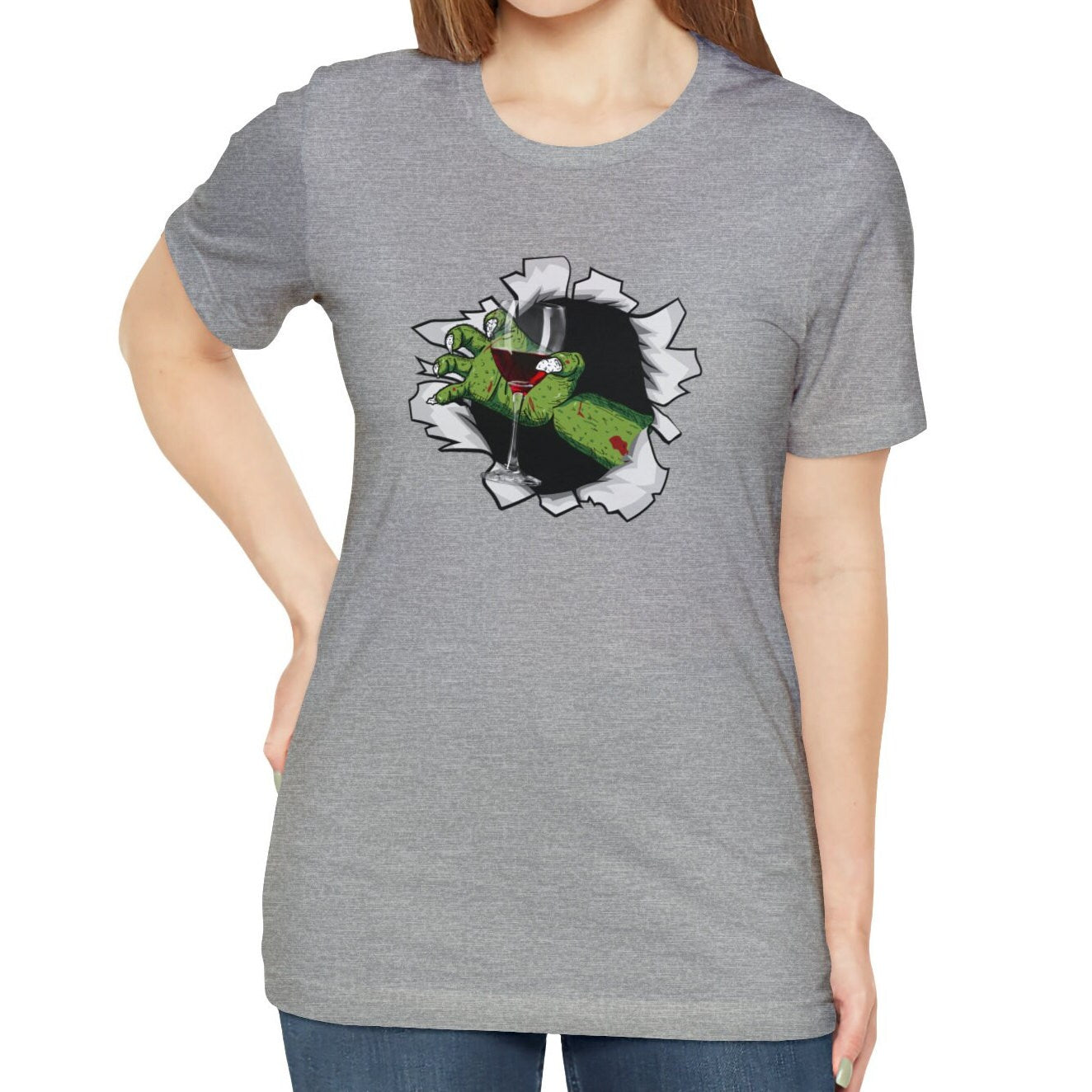Red Wine Halloween Zombie Shirt