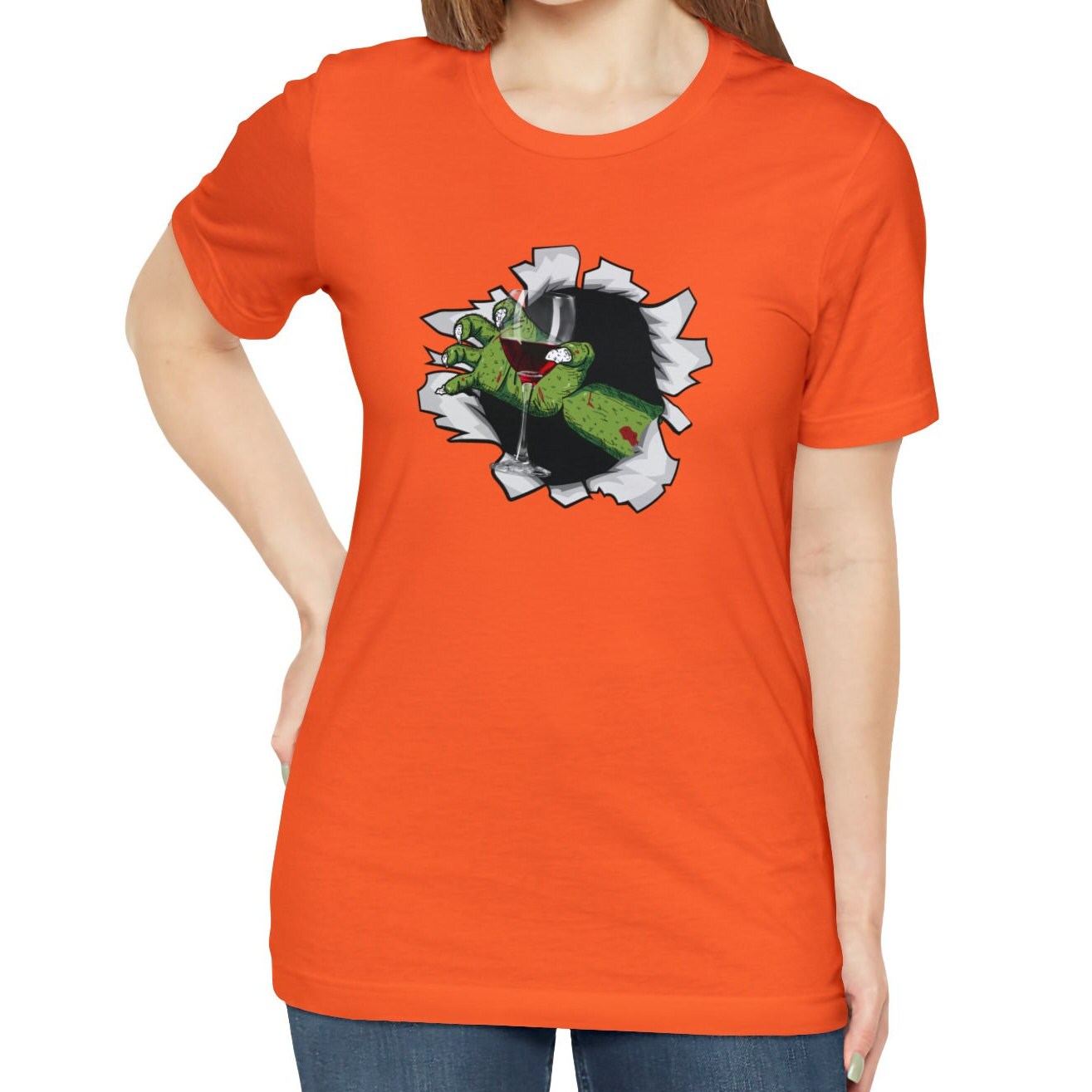 Red Wine Halloween Zombie Shirt