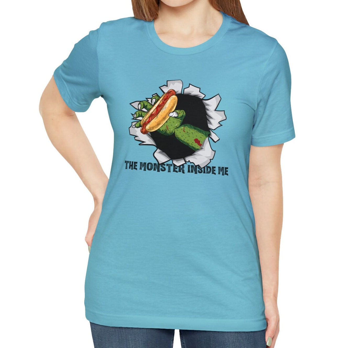 Hot Dog Halloween Shirt, The Monster Inside Me
