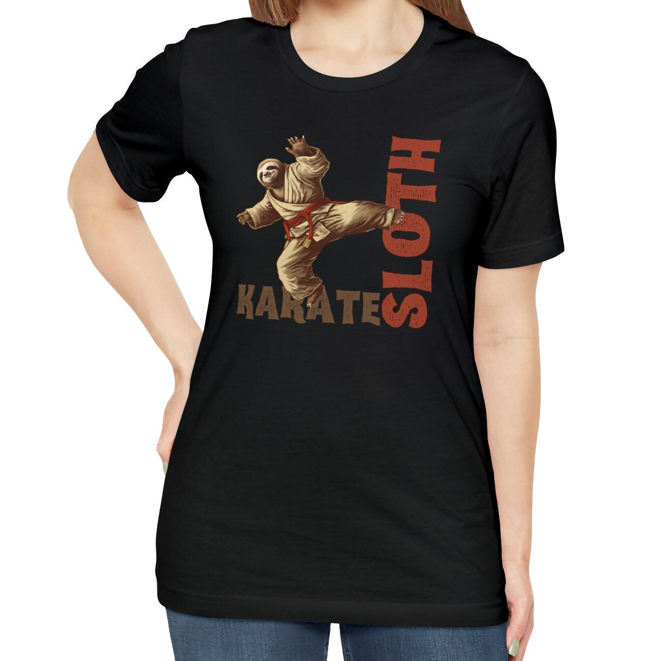 Karate Sloth Tshirt, Martial Arts
