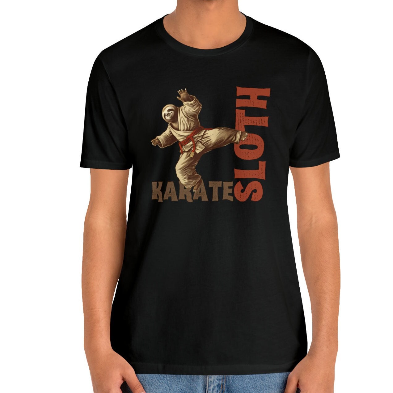 Karate Sloth Tshirt, Martial Arts