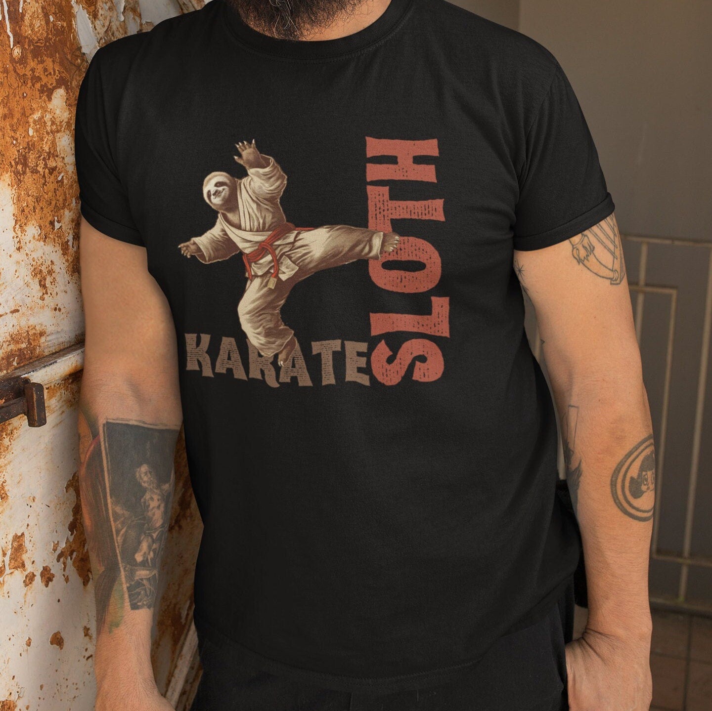 Karate Sloth Tshirt, Martial Arts