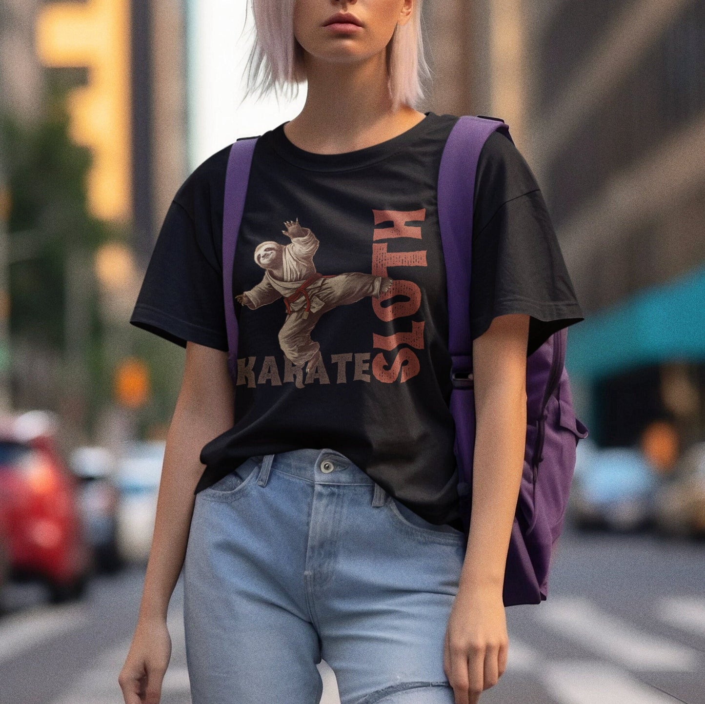 Karate Sloth Tshirt, Martial Arts