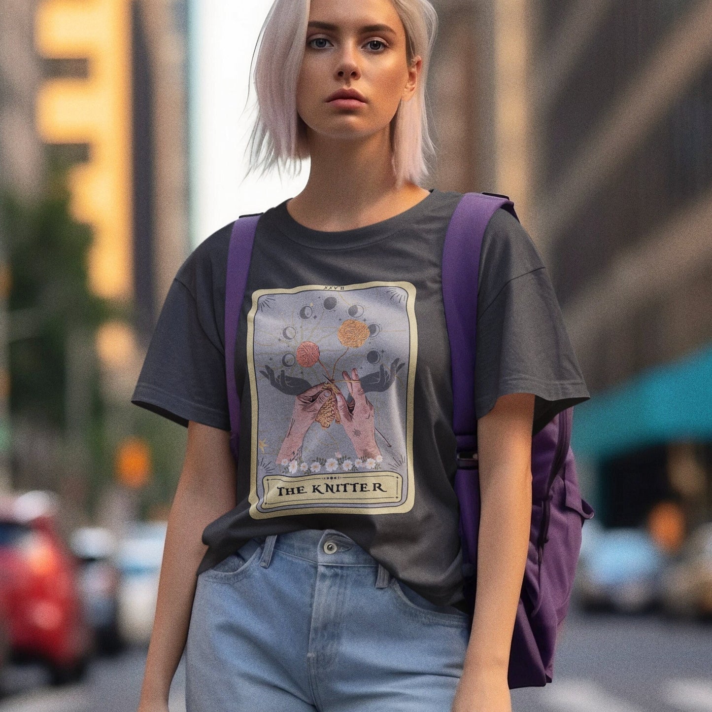 The Knitter Tarot Card Shirt, Knitting