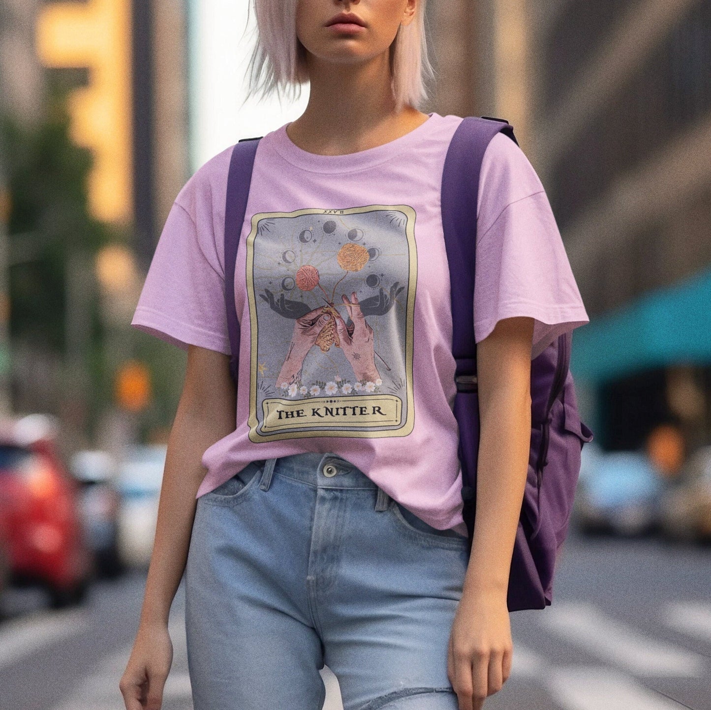 The Knitter Tarot Card Shirt, Knitting