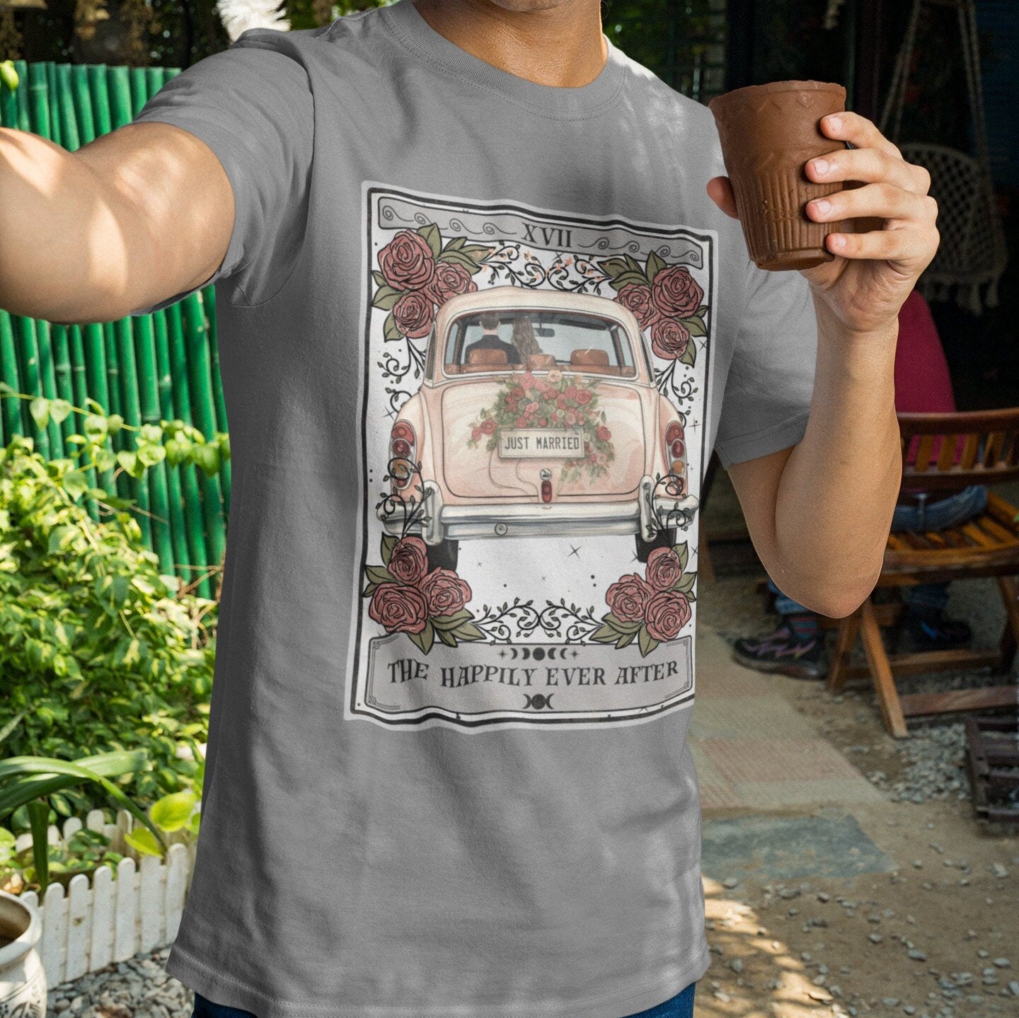 Just Married Tarot Card Shirt