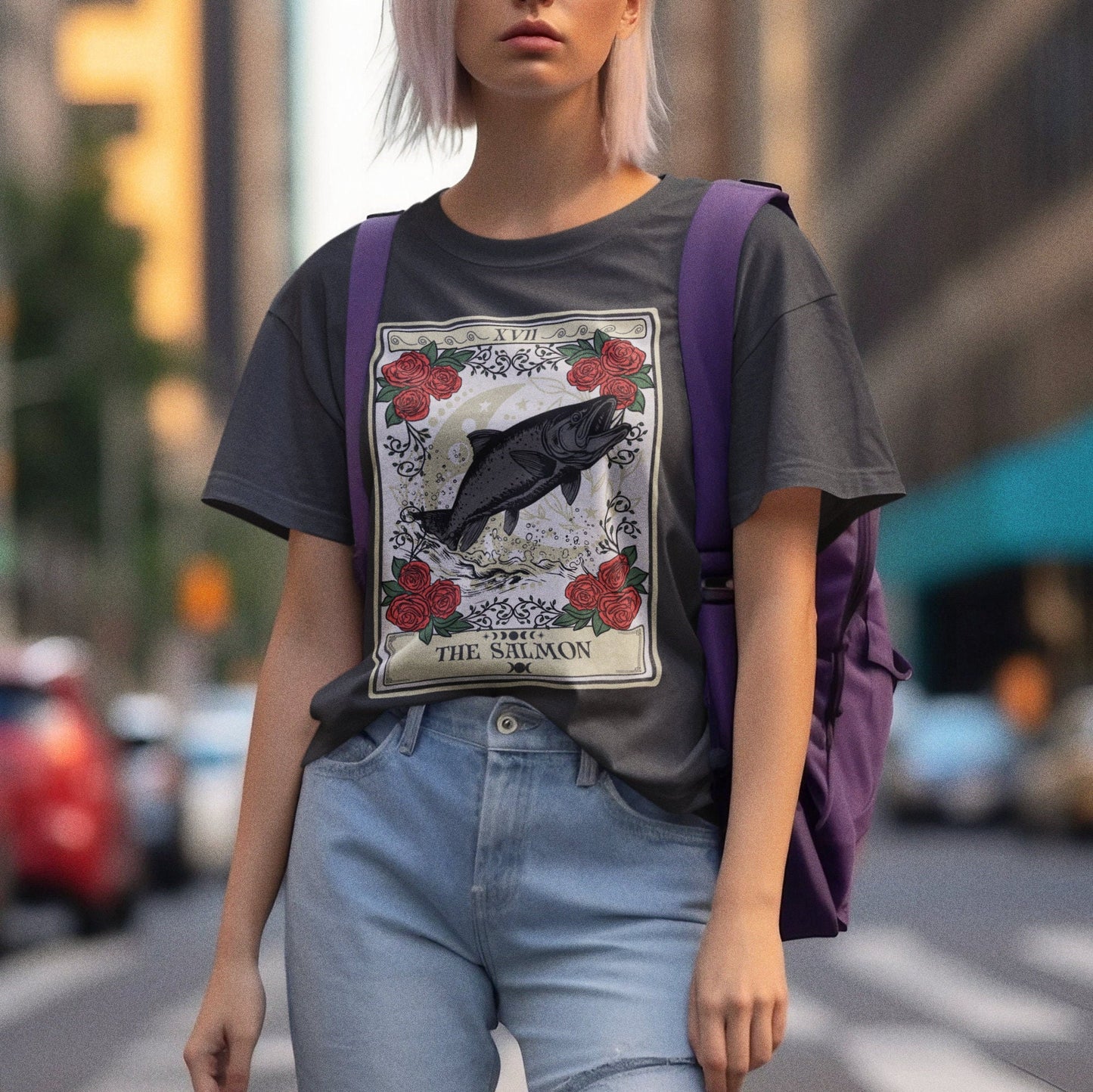 Salmon Tarot Card Shirt, Fish