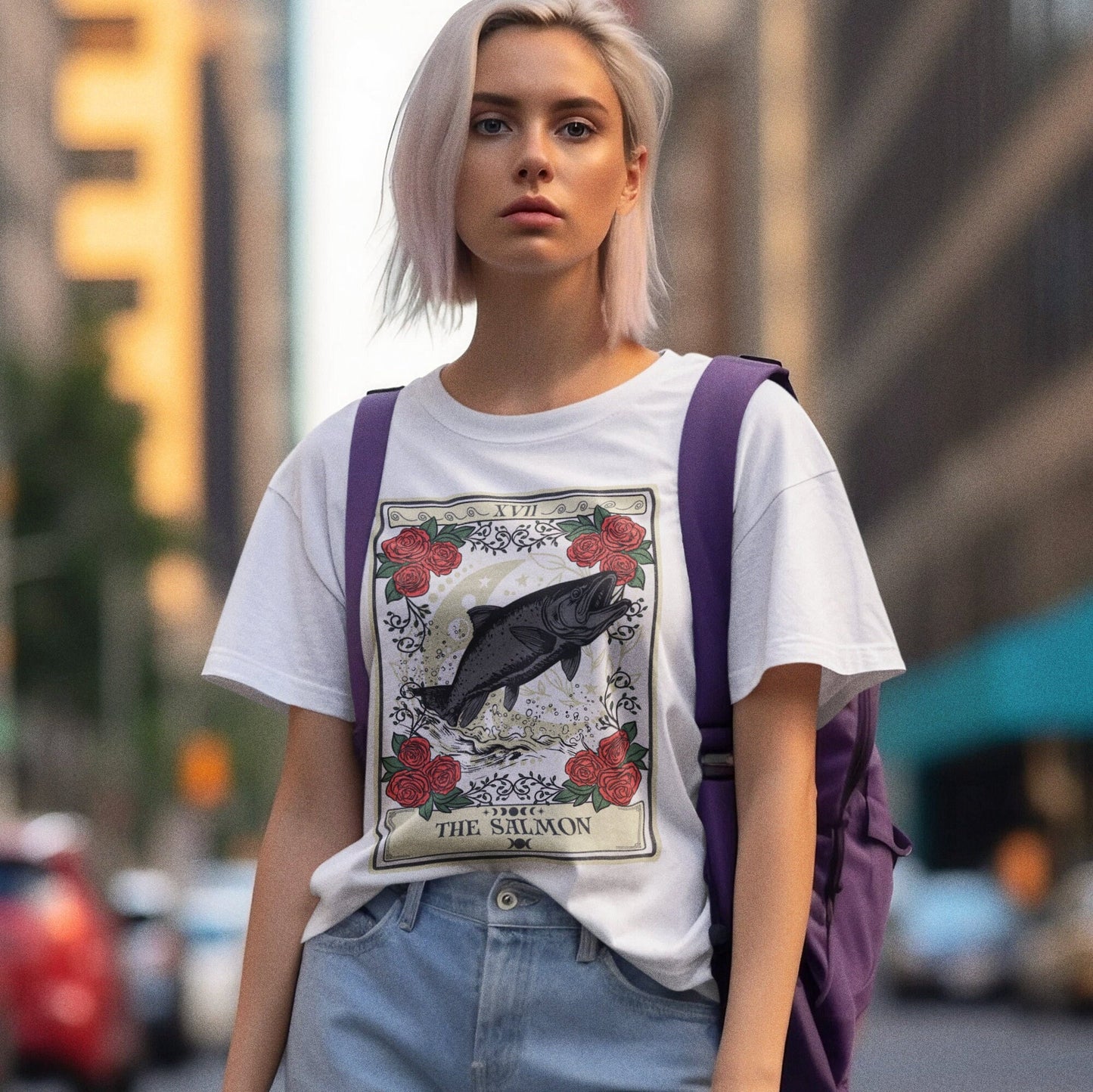 Salmon Tarot Card Shirt, Fish
