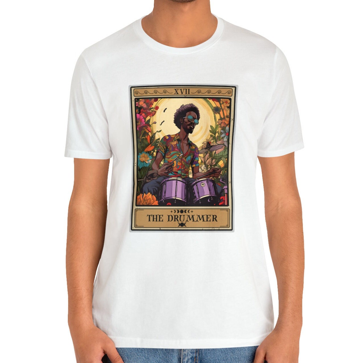 The Drummer Tarot Card Shirt, Jazz Drum Player