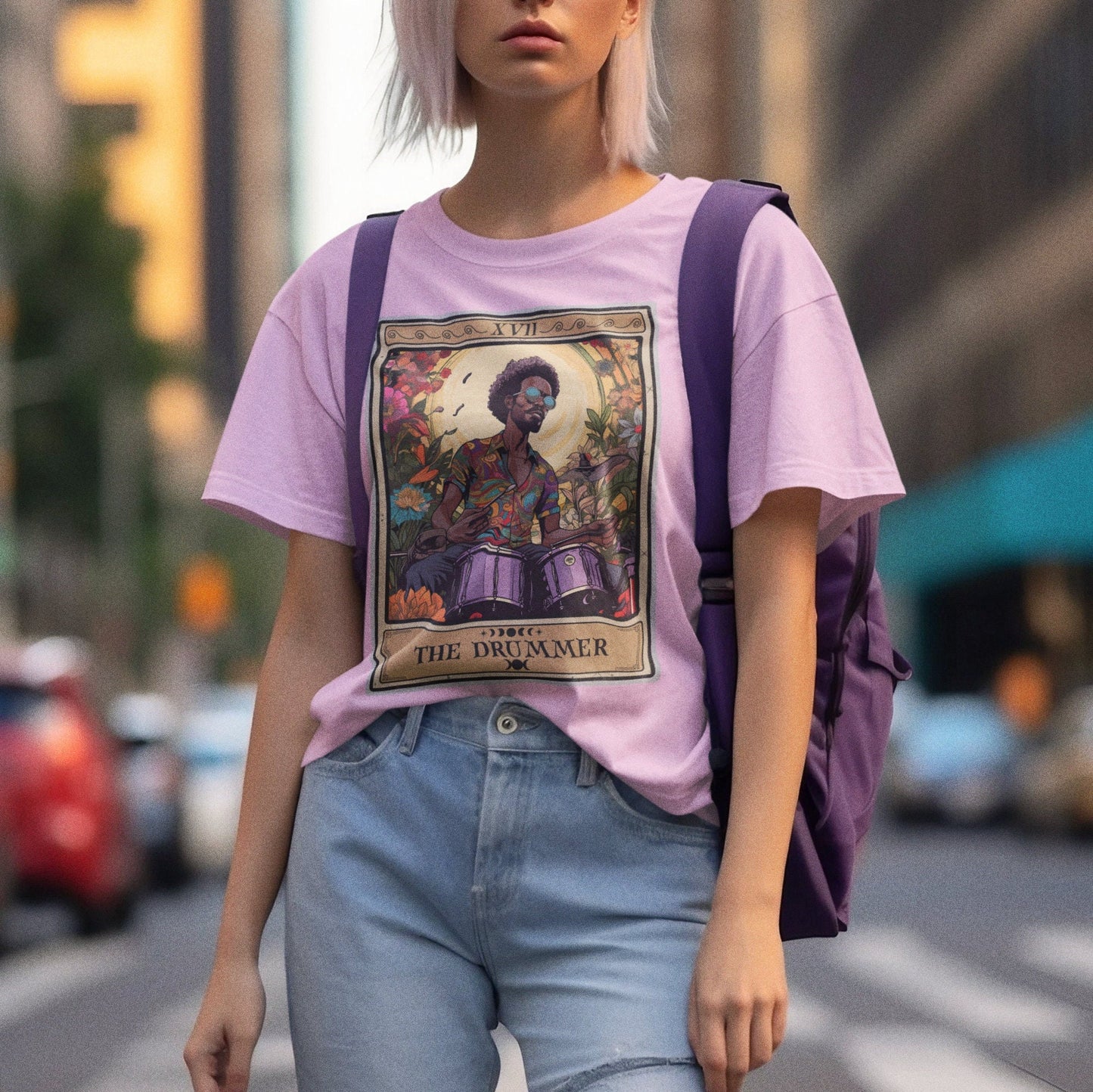The Drummer Tarot Card Shirt, Jazz Drum Player