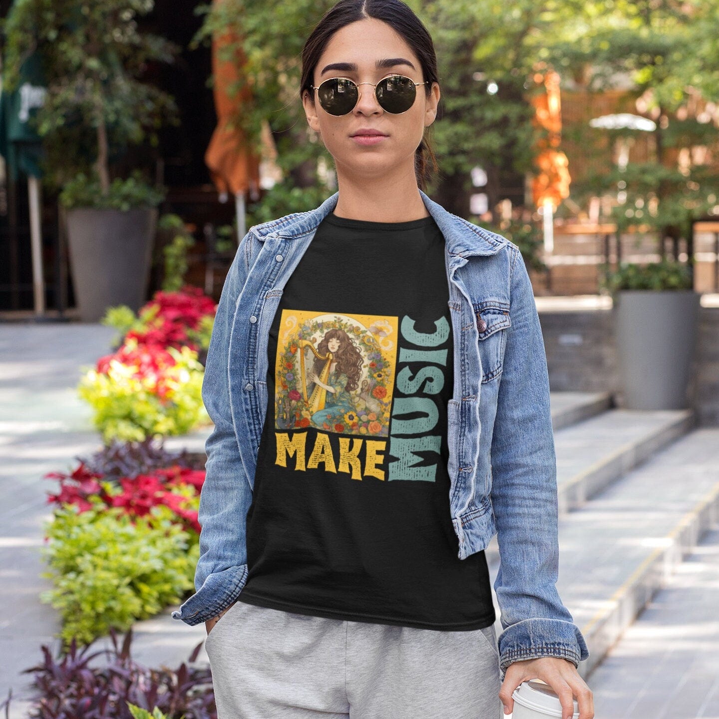 Harpist T-shirt, Harp Player