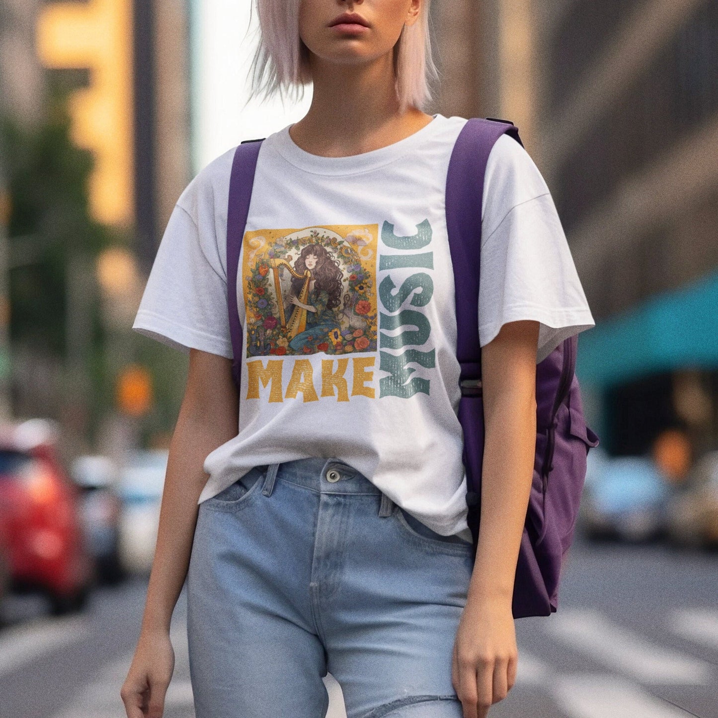 Harpist T-shirt, Harp Player