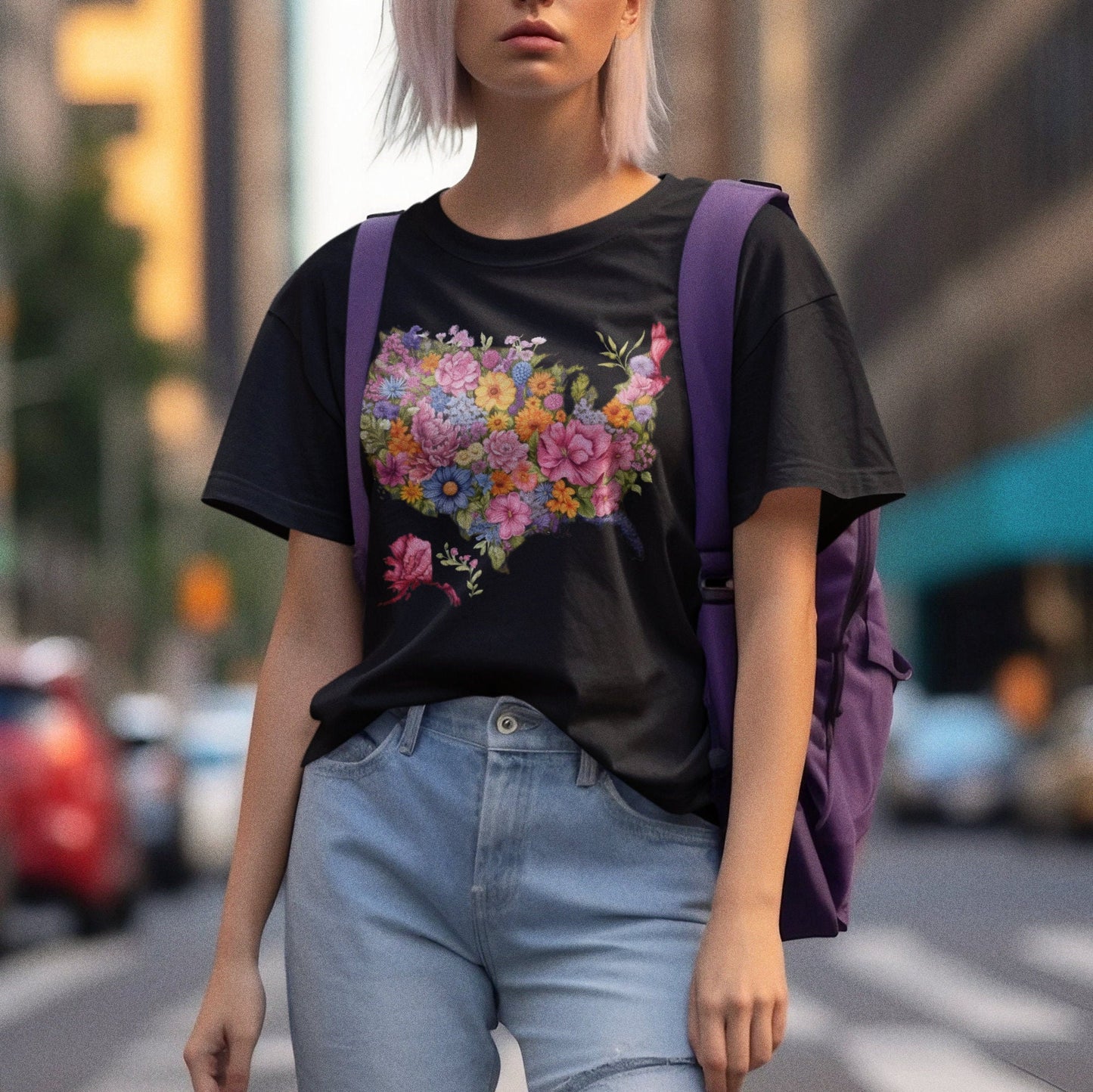 Flowers US Map Shirt