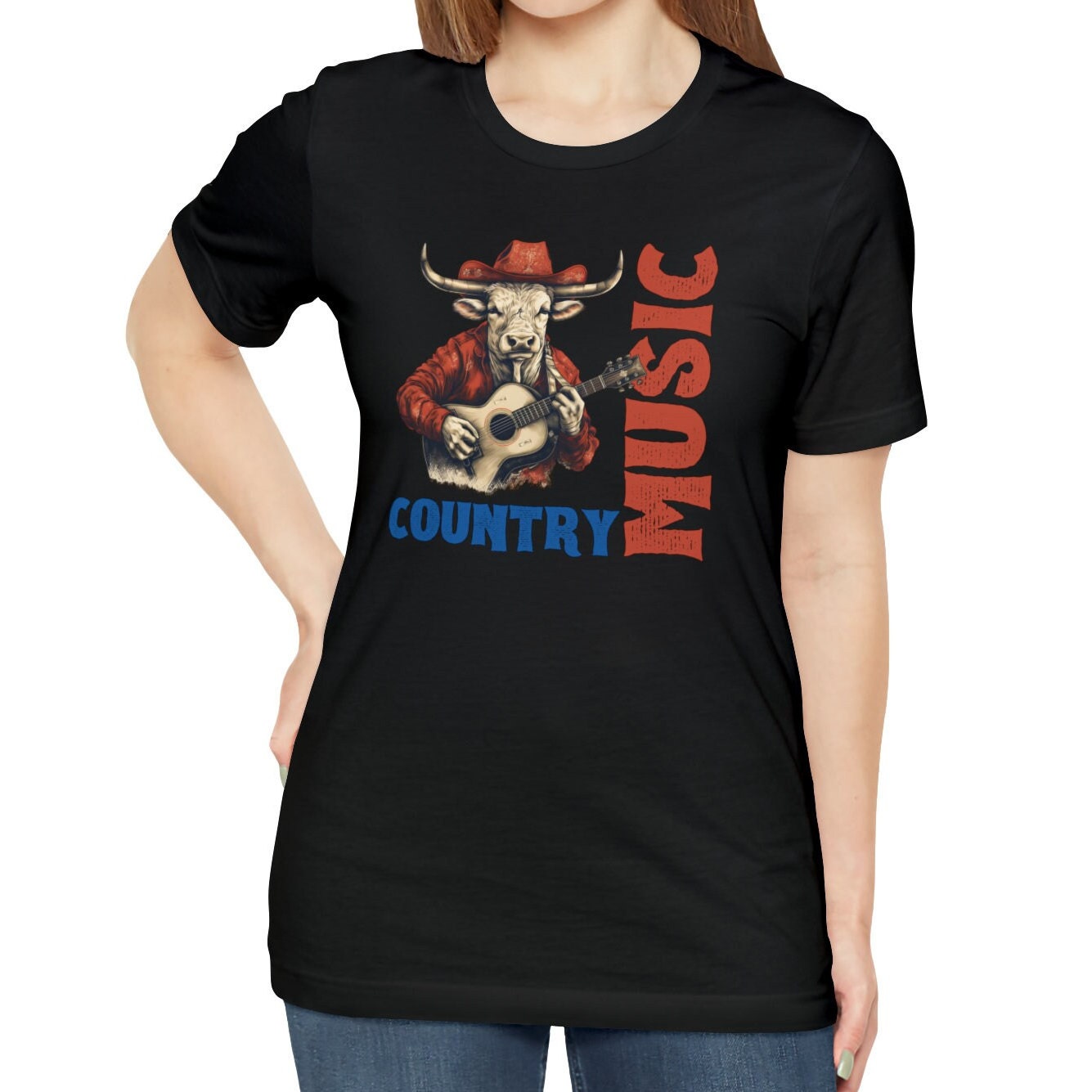 Country Music Cow Guitar Shirt