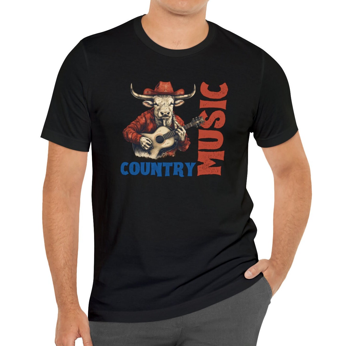 Country Music Cow Guitar Shirt