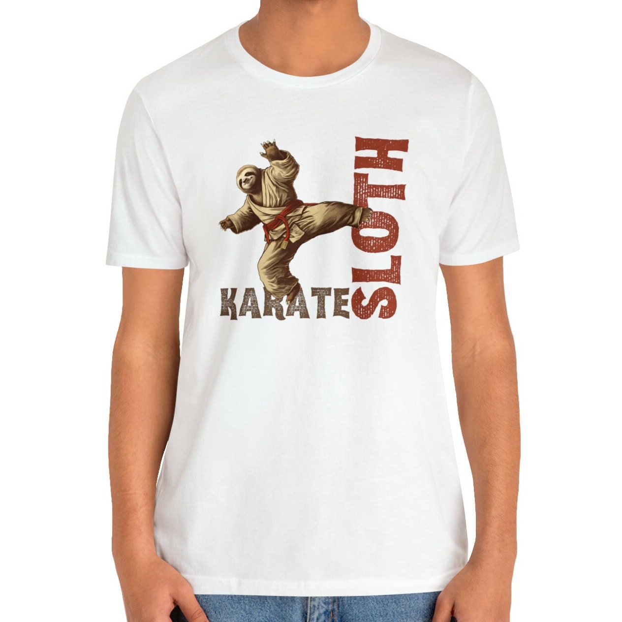 Karate Sloth Tshirt, Martial Arts