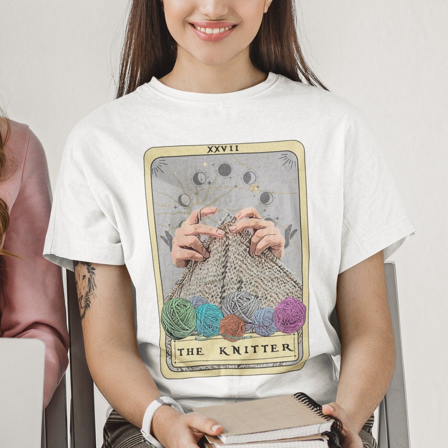 Knitter Tarot Card Shirt, Knitting