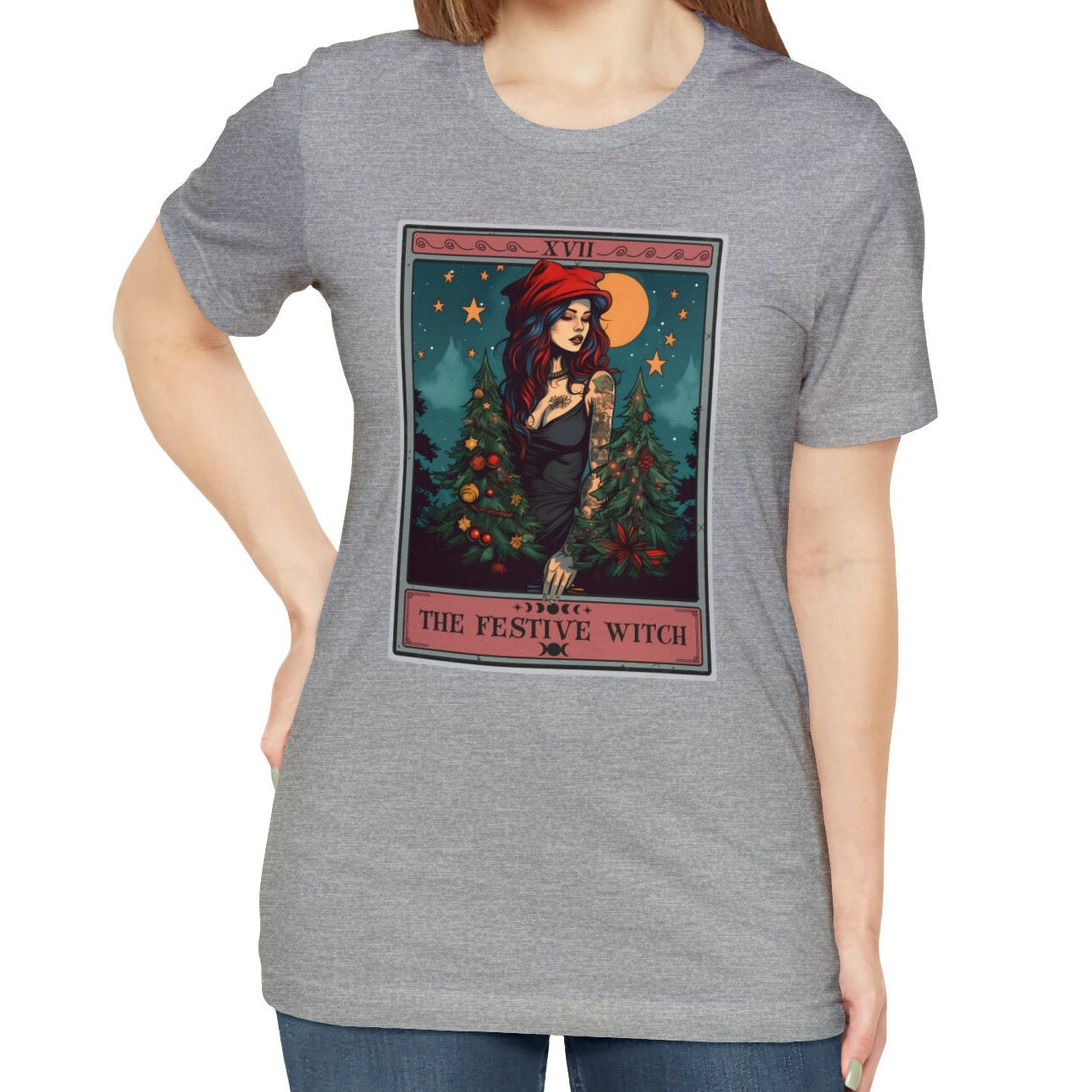 The Festive Witch Tarot Card Shirt Witchy Christmas