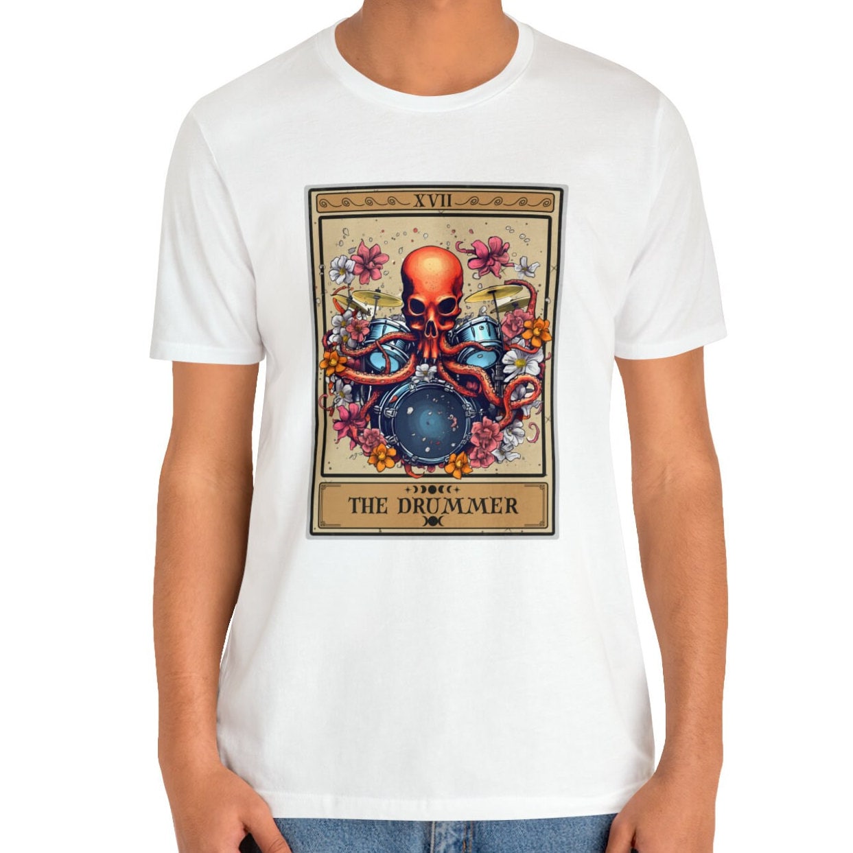 The Drummer Tarot Card Shirt, Octopus Drum Player