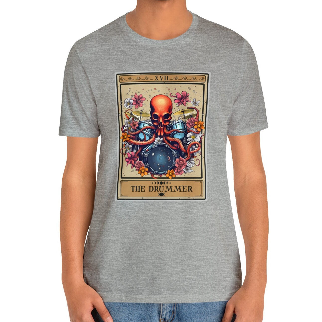 The Drummer Tarot Card Shirt, Octopus Drum Player