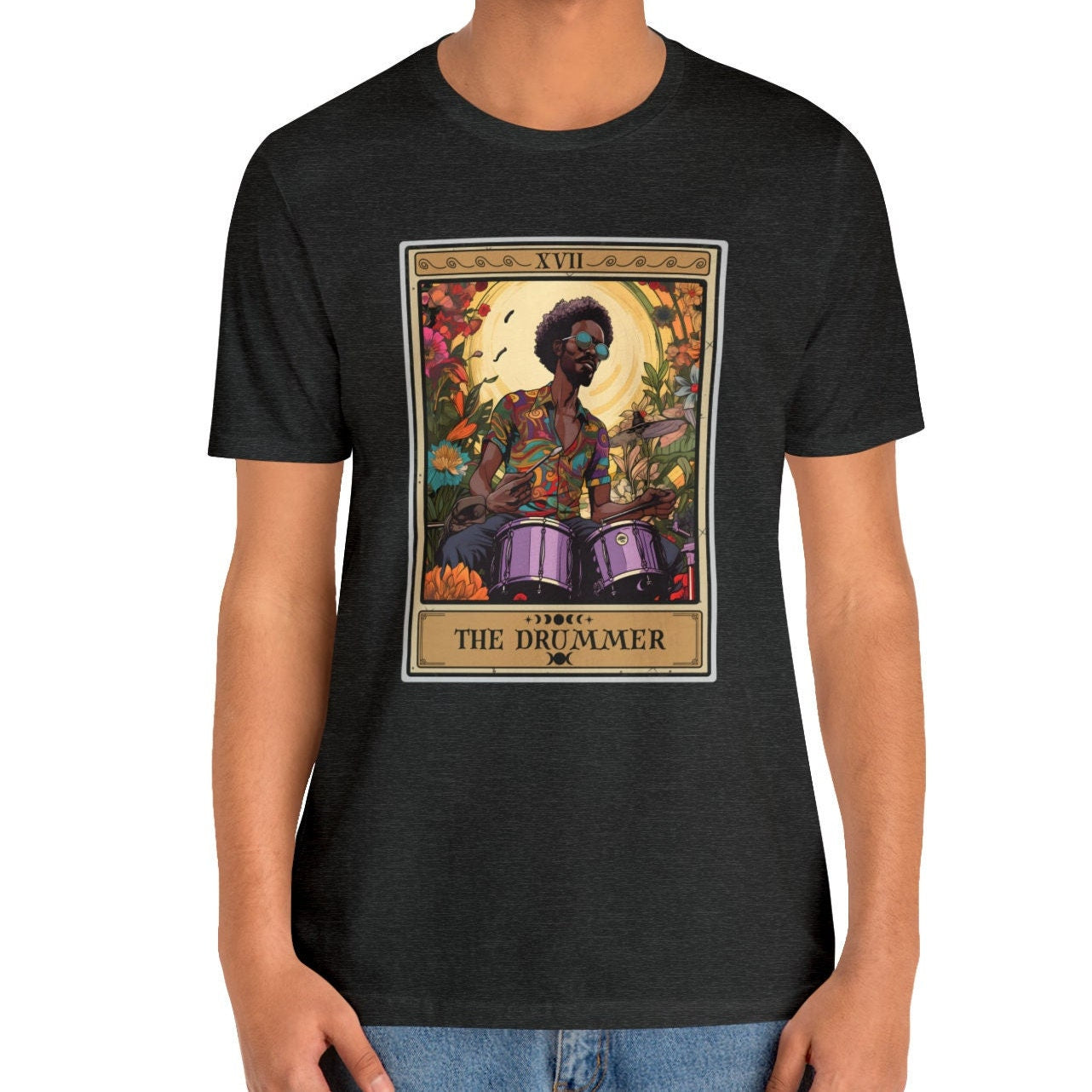 The Drummer Tarot Card Shirt, Jazz Drum Player