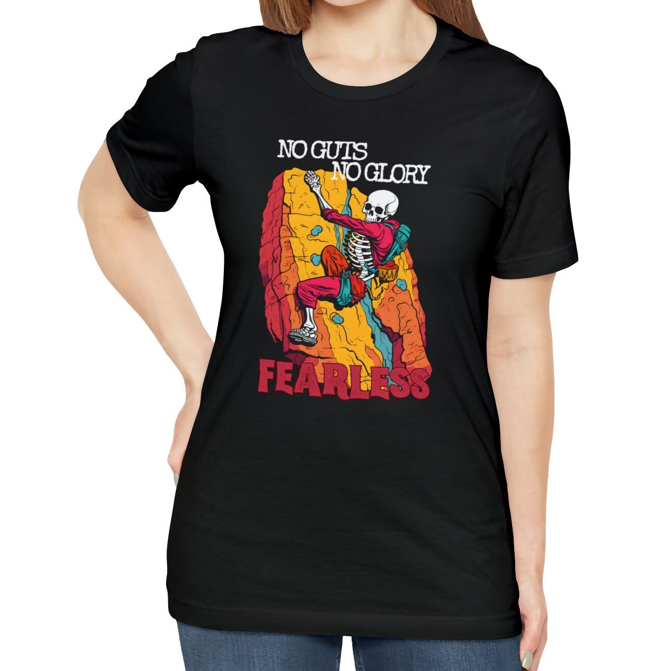 Rock Climbing Shirt, No Guts No Glory