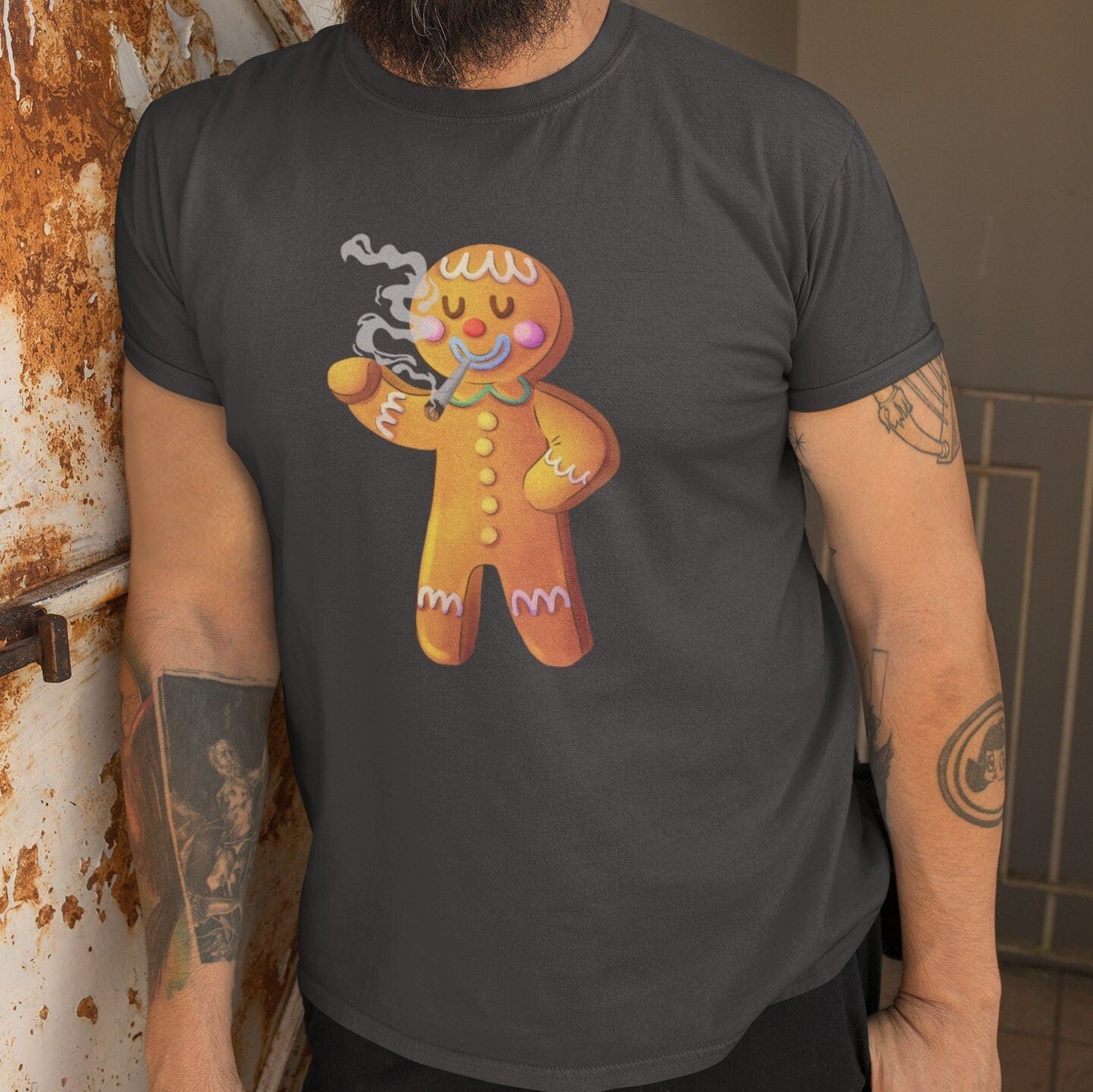 Stoner Christmas Shirt, Gingerbread Man