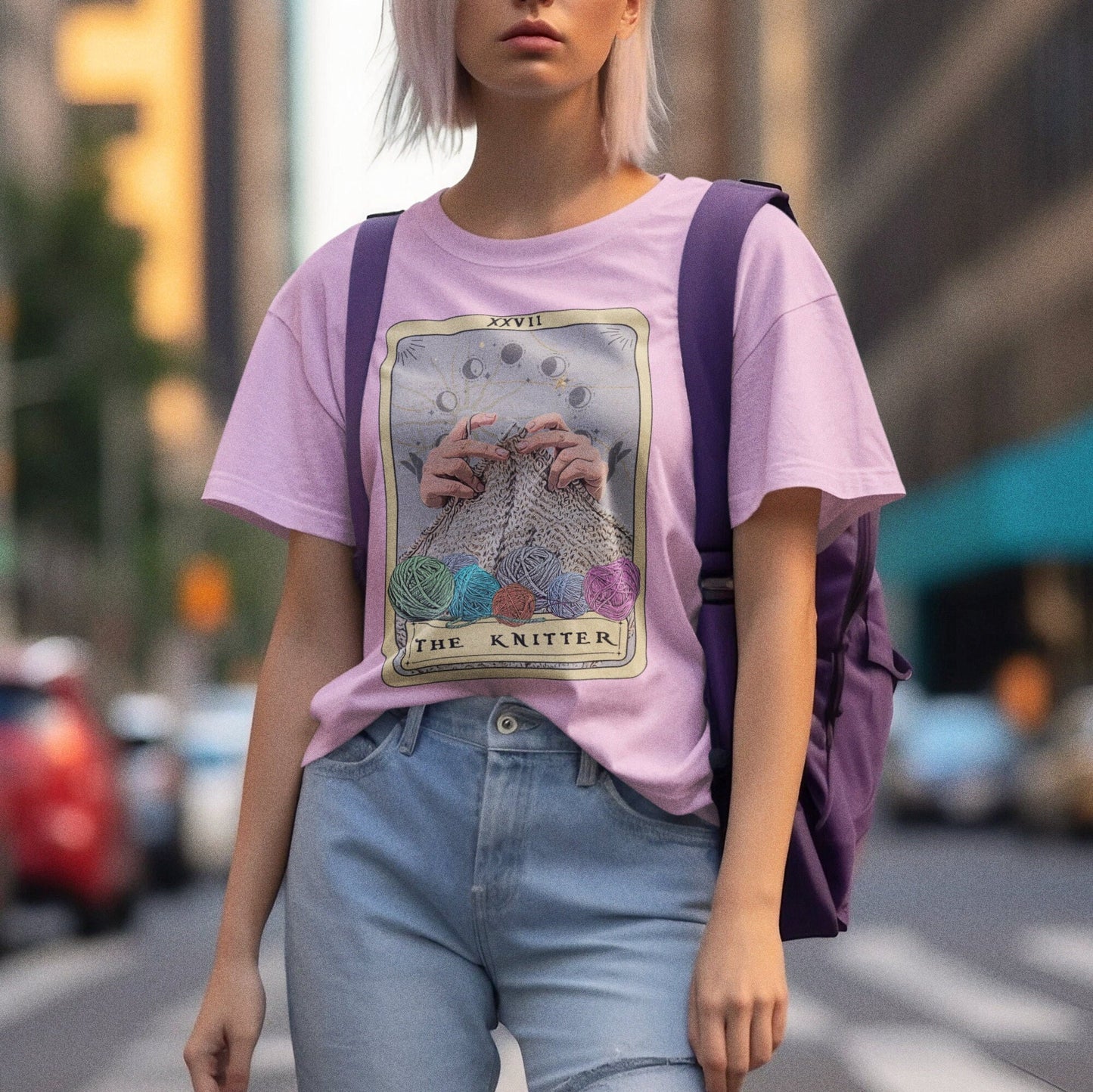 Knitter Tarot Card Shirt, Knitting