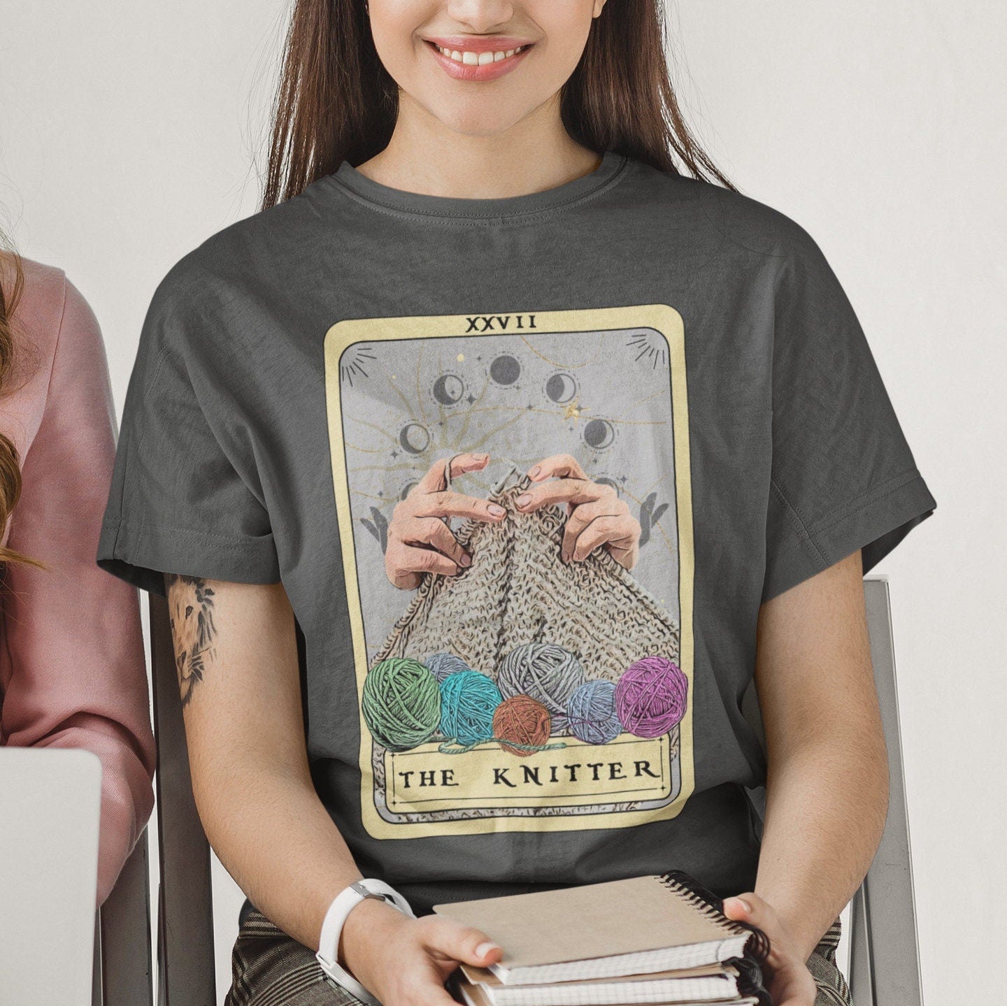 Knitter Tarot Card Shirt, Knitting