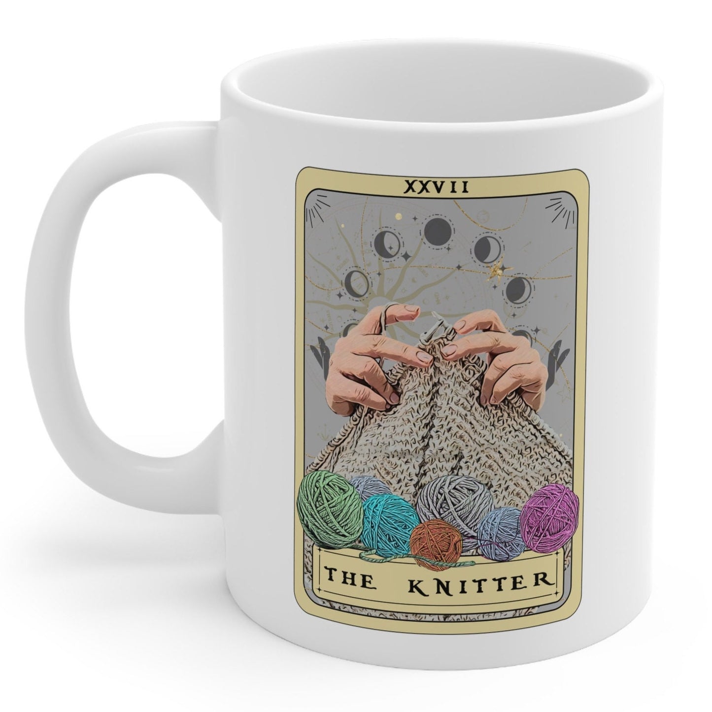 Knitter Tarot Card Mug, Knitting