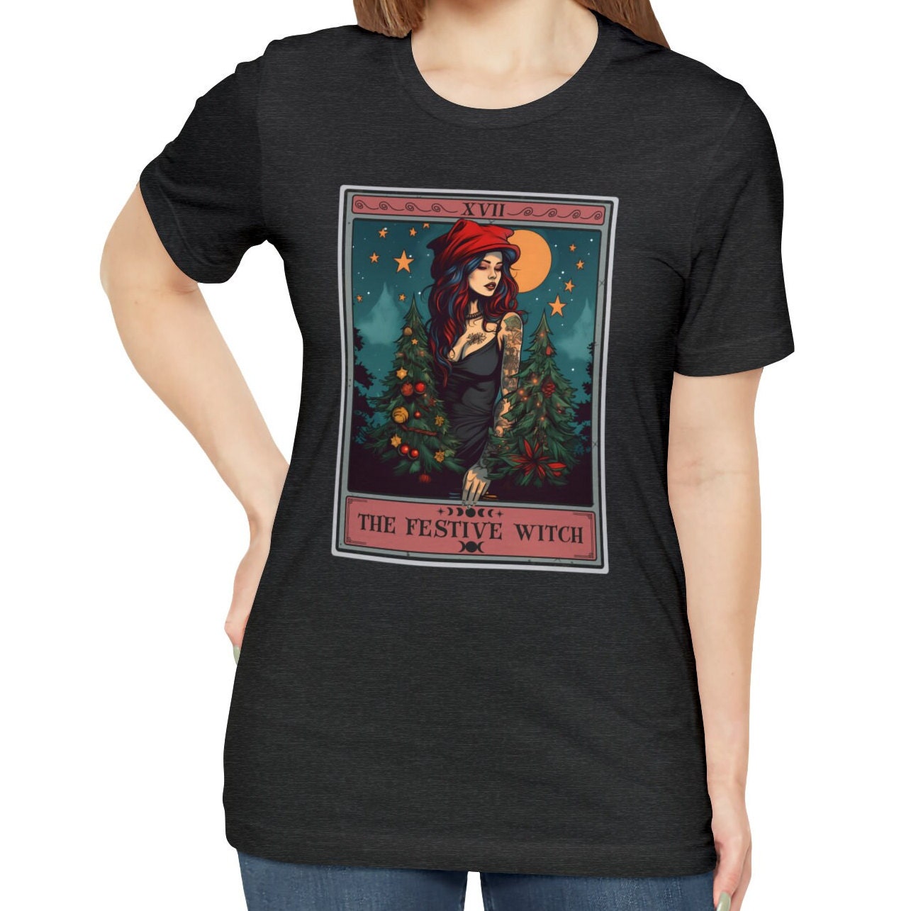 The Festive Witch Tarot Card Shirt Witchy Christmas
