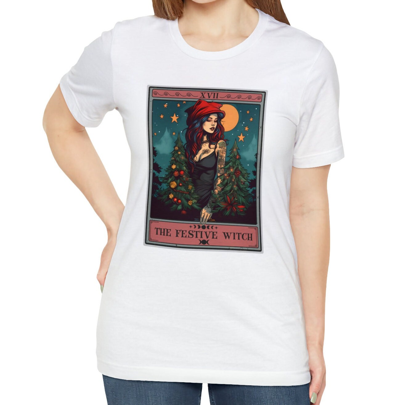 The Festive Witch Tarot Card Shirt Witchy Christmas