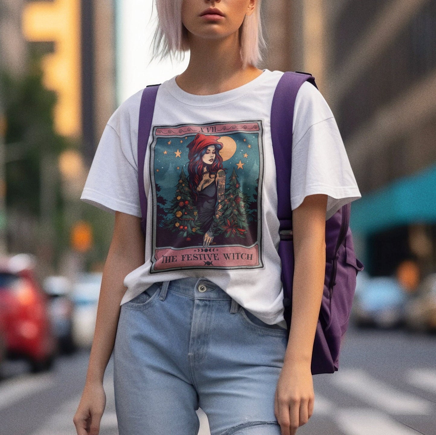 The Festive Witch Tarot Card Shirt Witchy Christmas