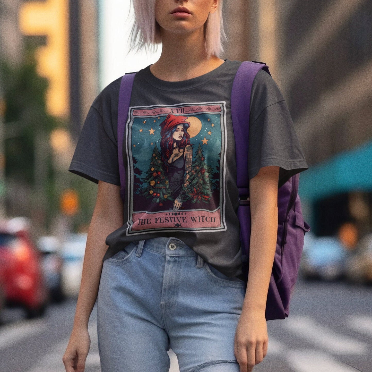 The Festive Witch Tarot Card Shirt Witchy Christmas