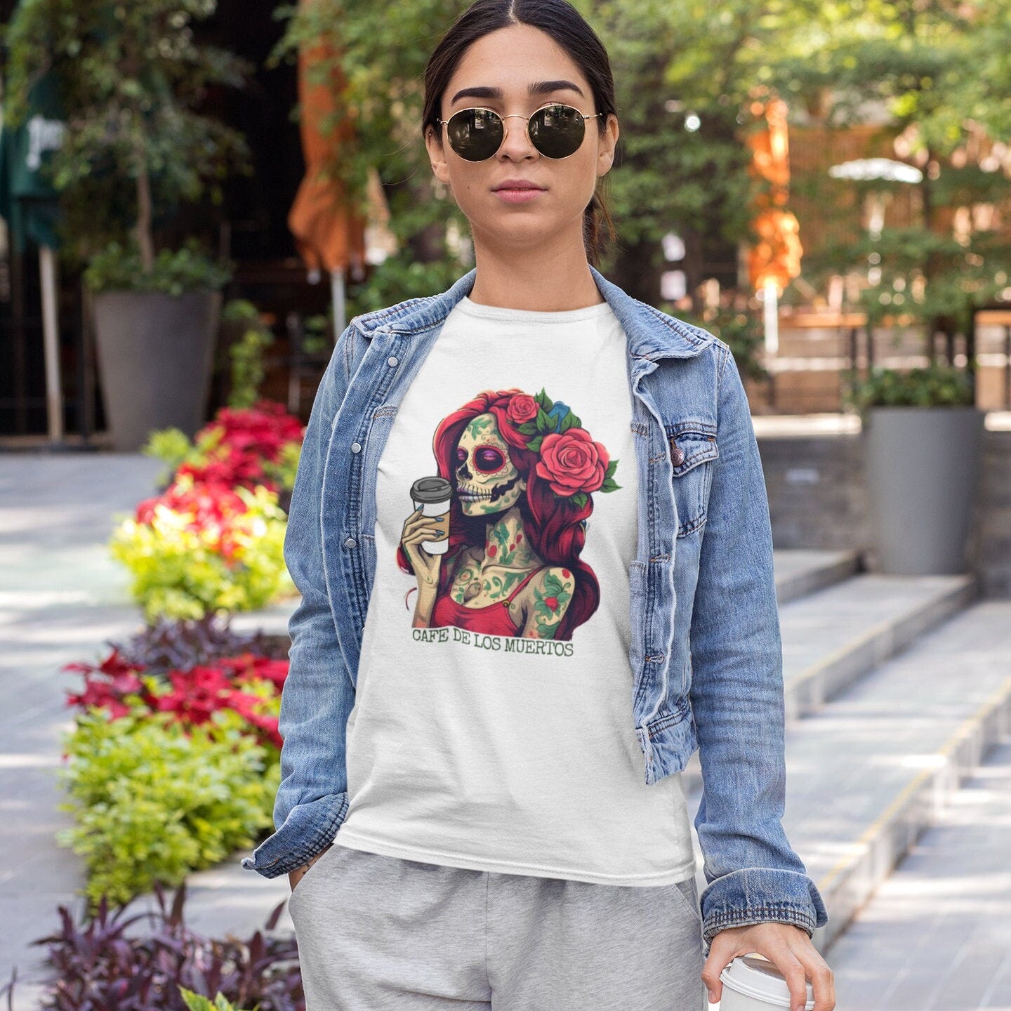 Coffee Sugar Skull Shirt