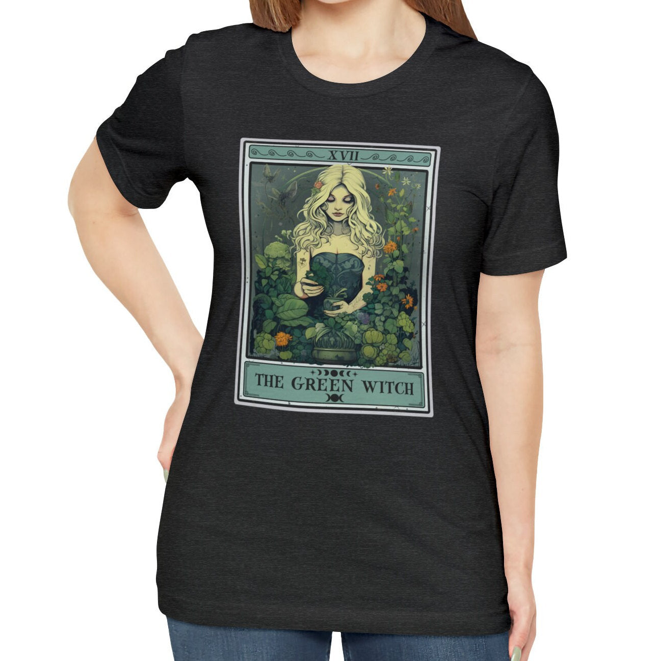 The Green Witch Tarot Card Shirt, Witchy Plant Lover