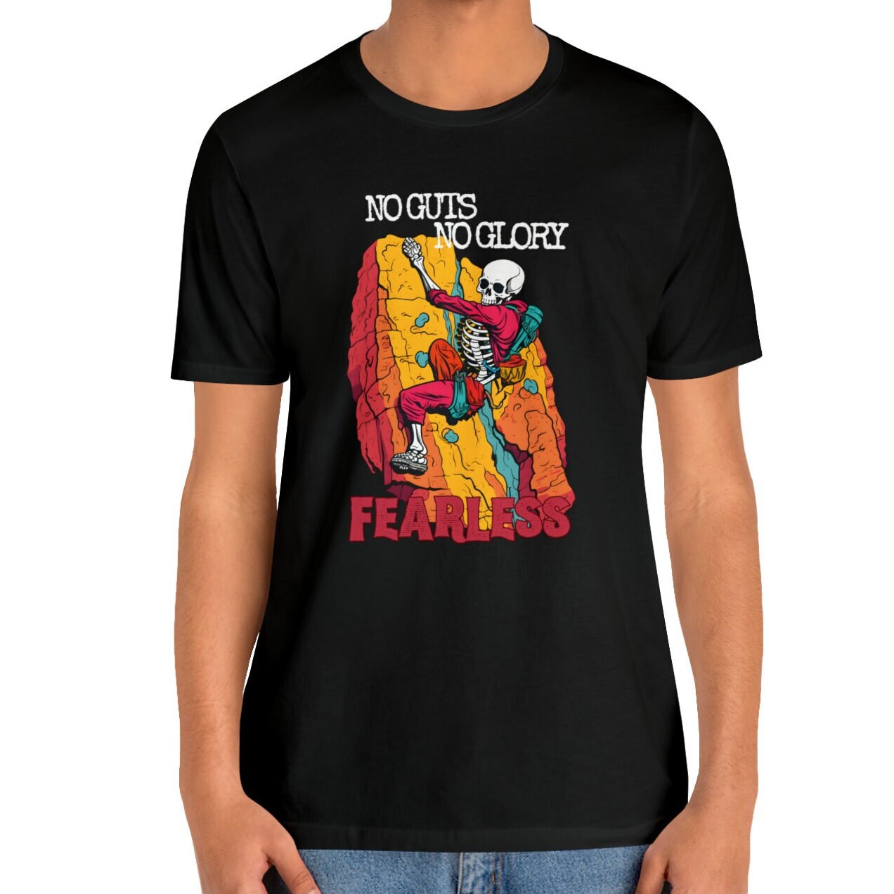 Rock Climbing Shirt, No Guts No Glory