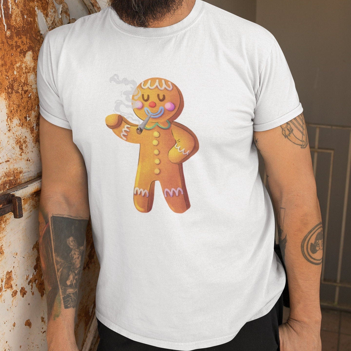 Stoner Christmas Shirt, Gingerbread Man