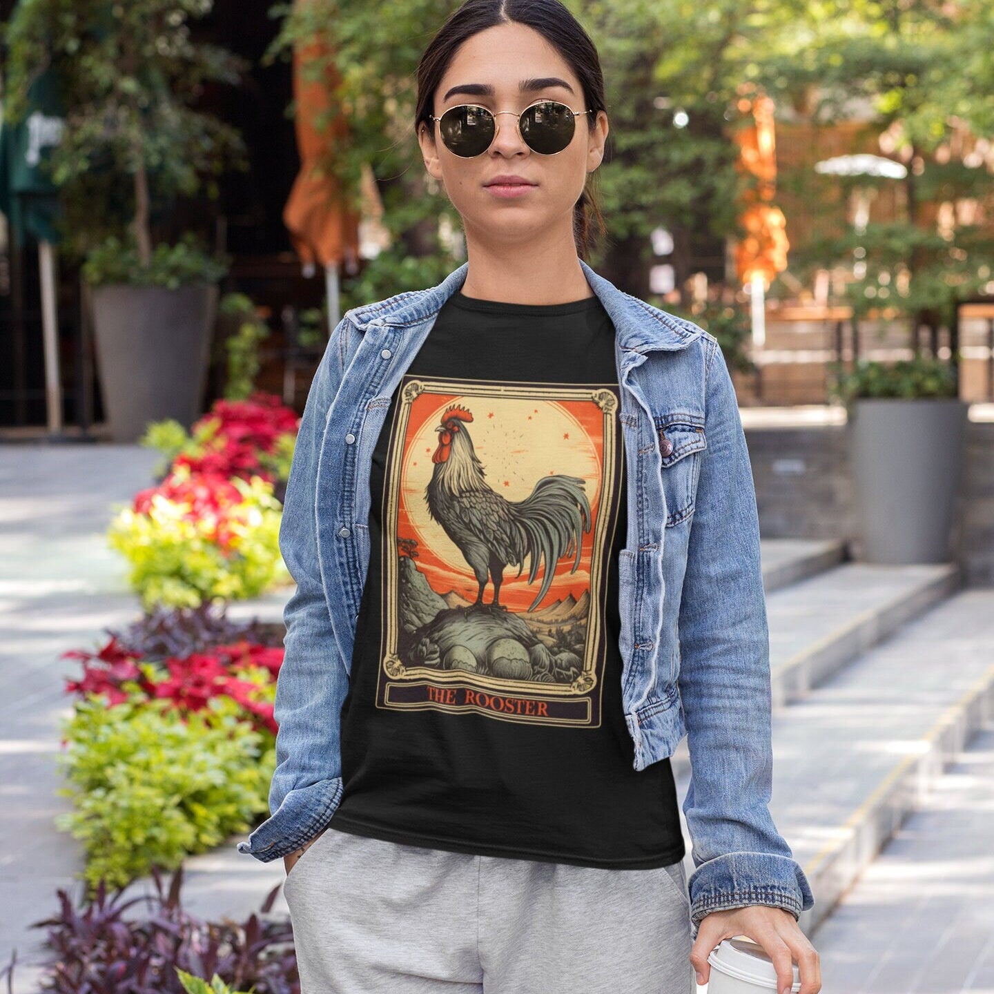 The Rooster Tarot Card Shirt, Chicken Lover Farm Life